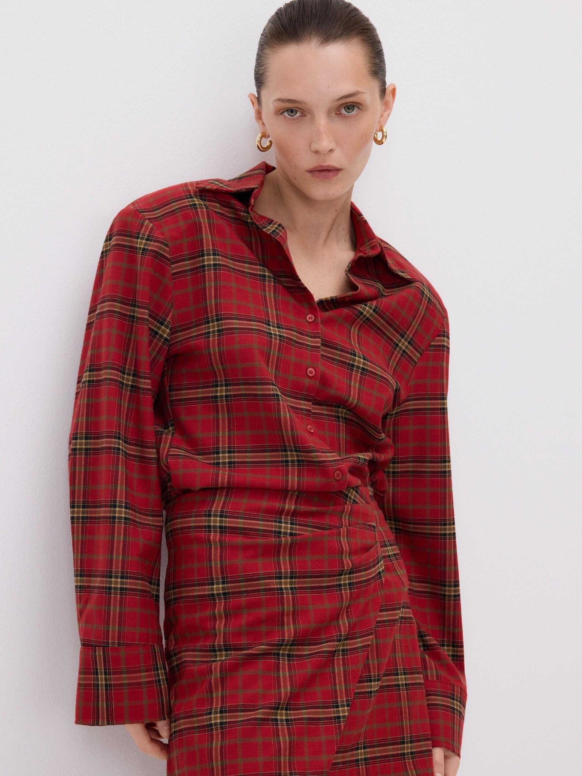 MULTICOLOR Check mini skirt, Multicolor, medium