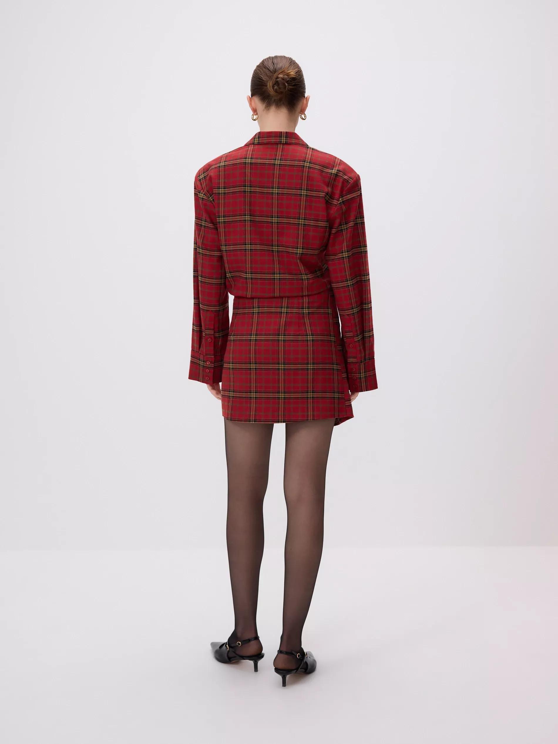 Multicolour Check Mini Skirt, , large image number 3