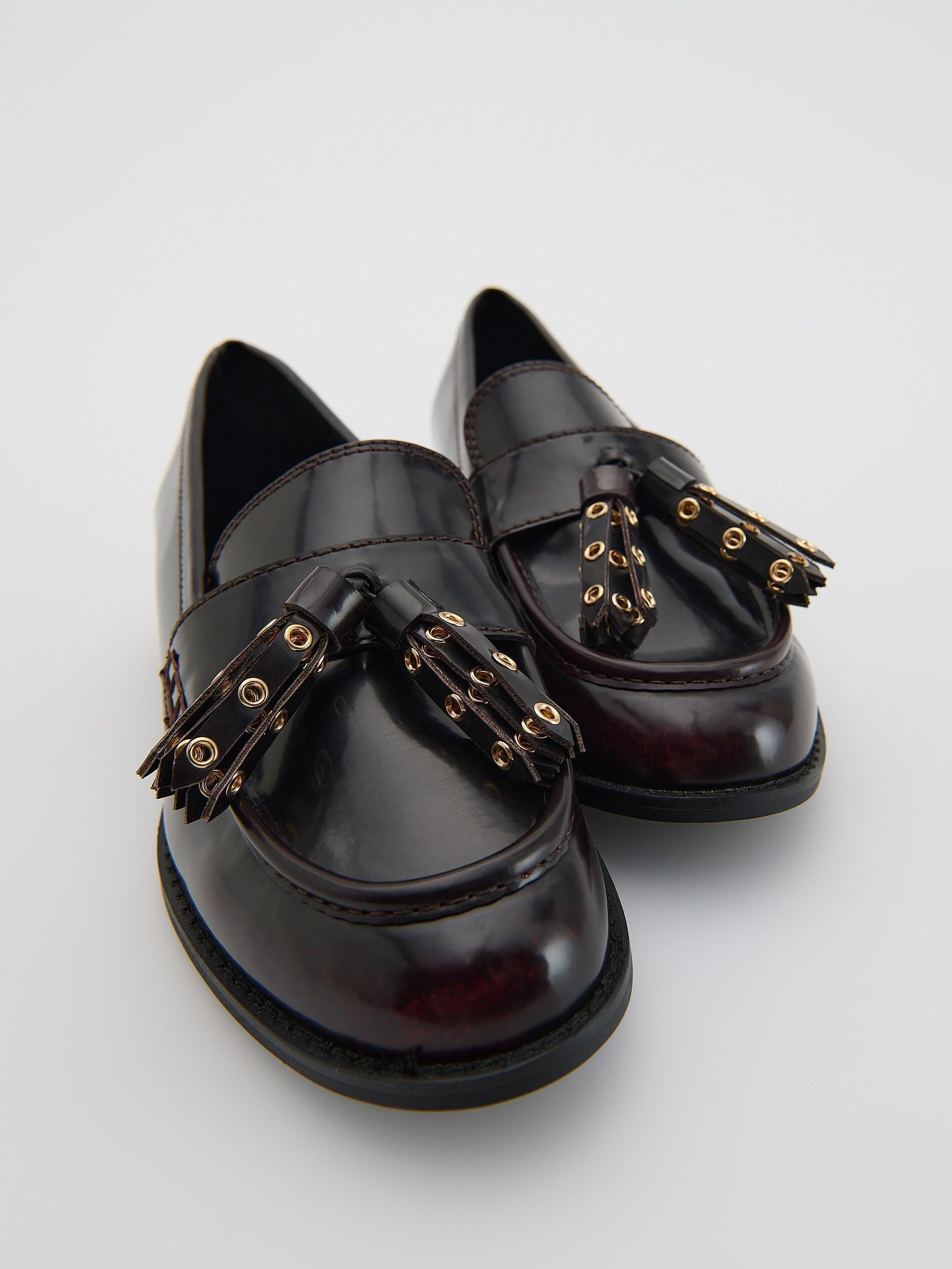 DARK BROWN Loafers with decorative details, Brown, large image number 3