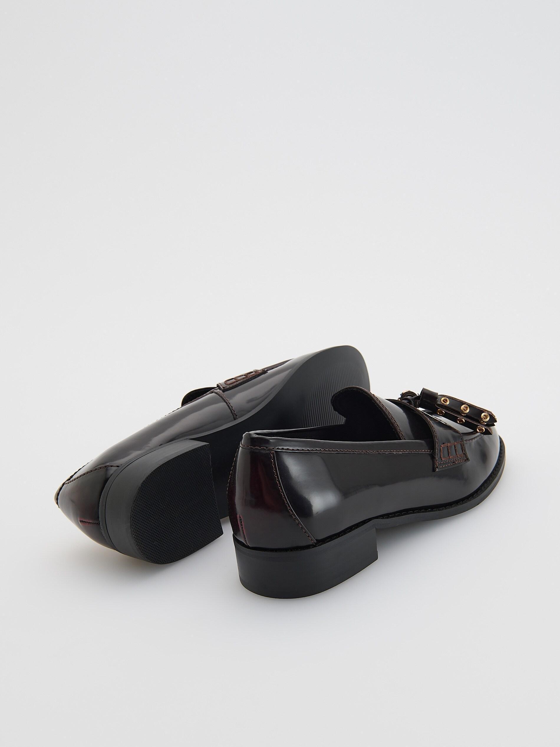 DARK BROWN Loafers with decorative details, Brown, large image number 4