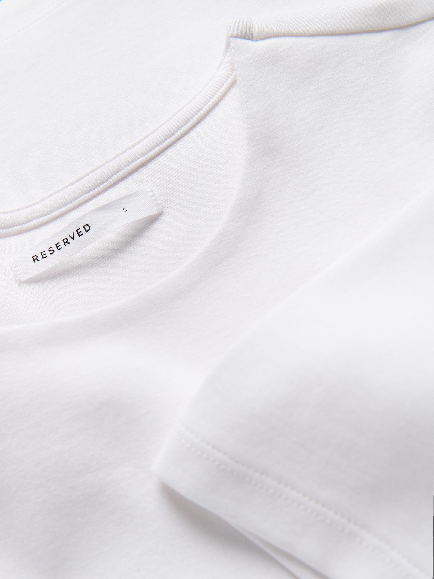 White Cotton Rich T-Shirt, White, large image number 1