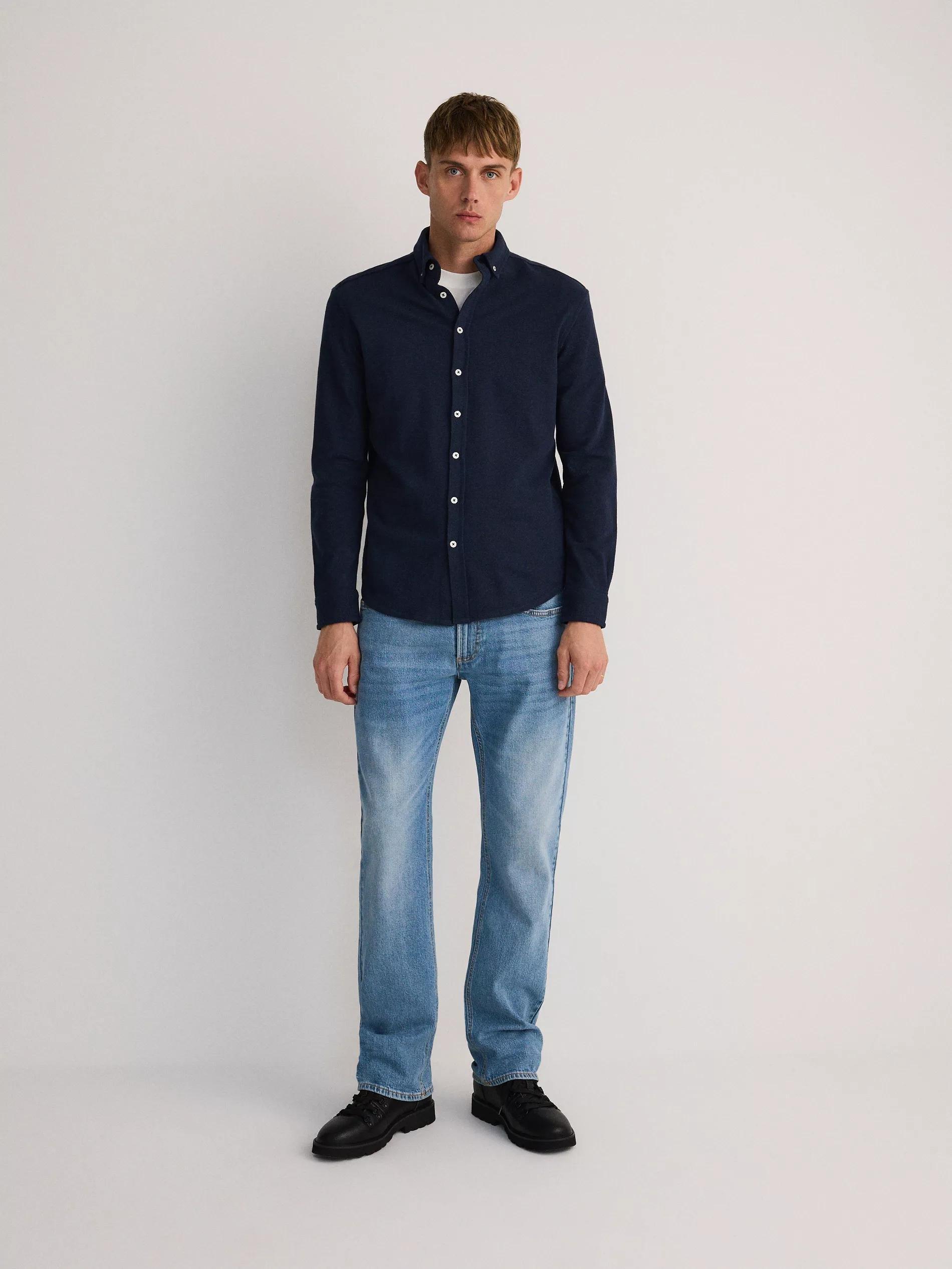 Navy Collared Shirt, , large image number 0