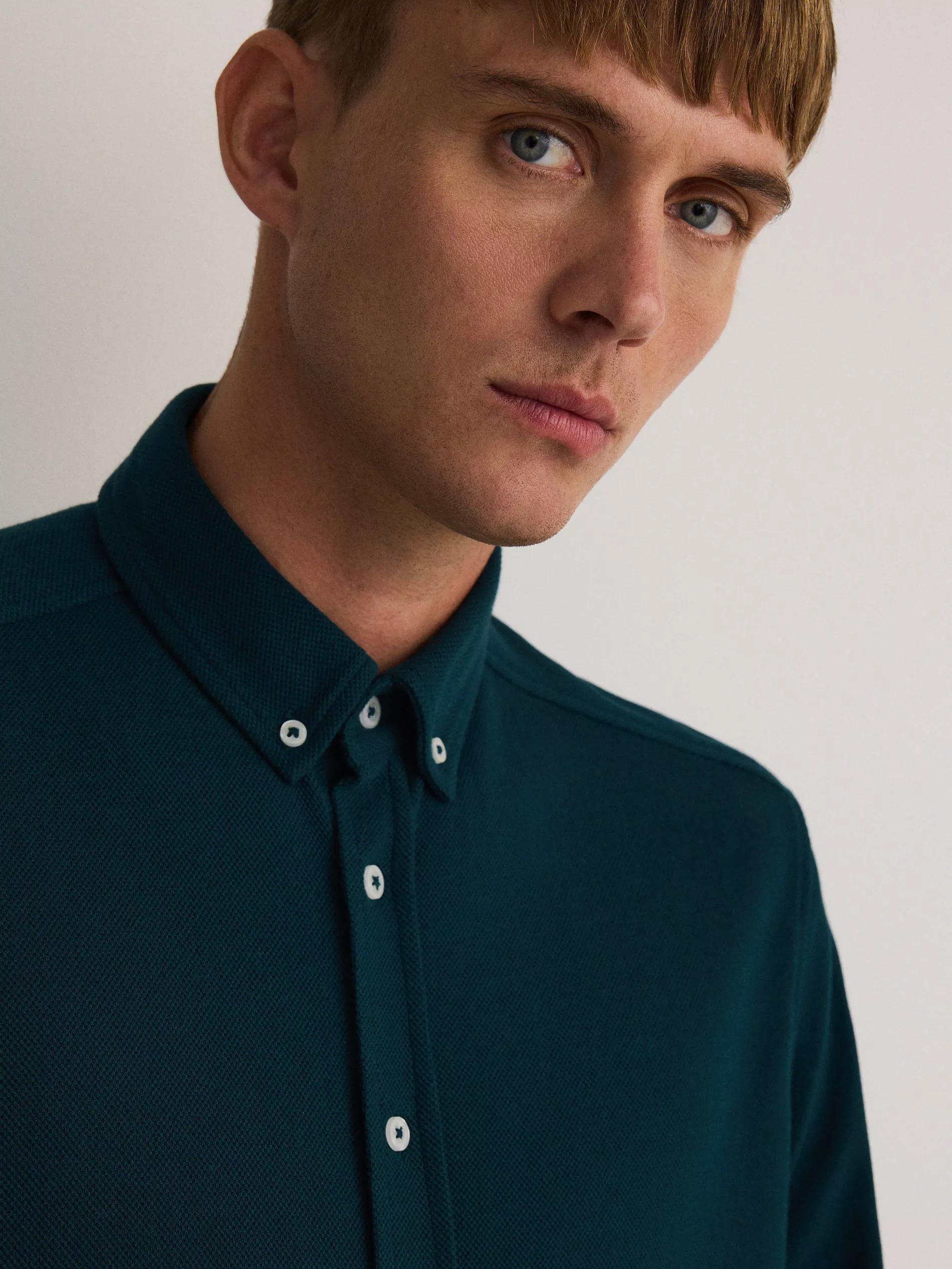 Green Collared Shirt, , large image number 1