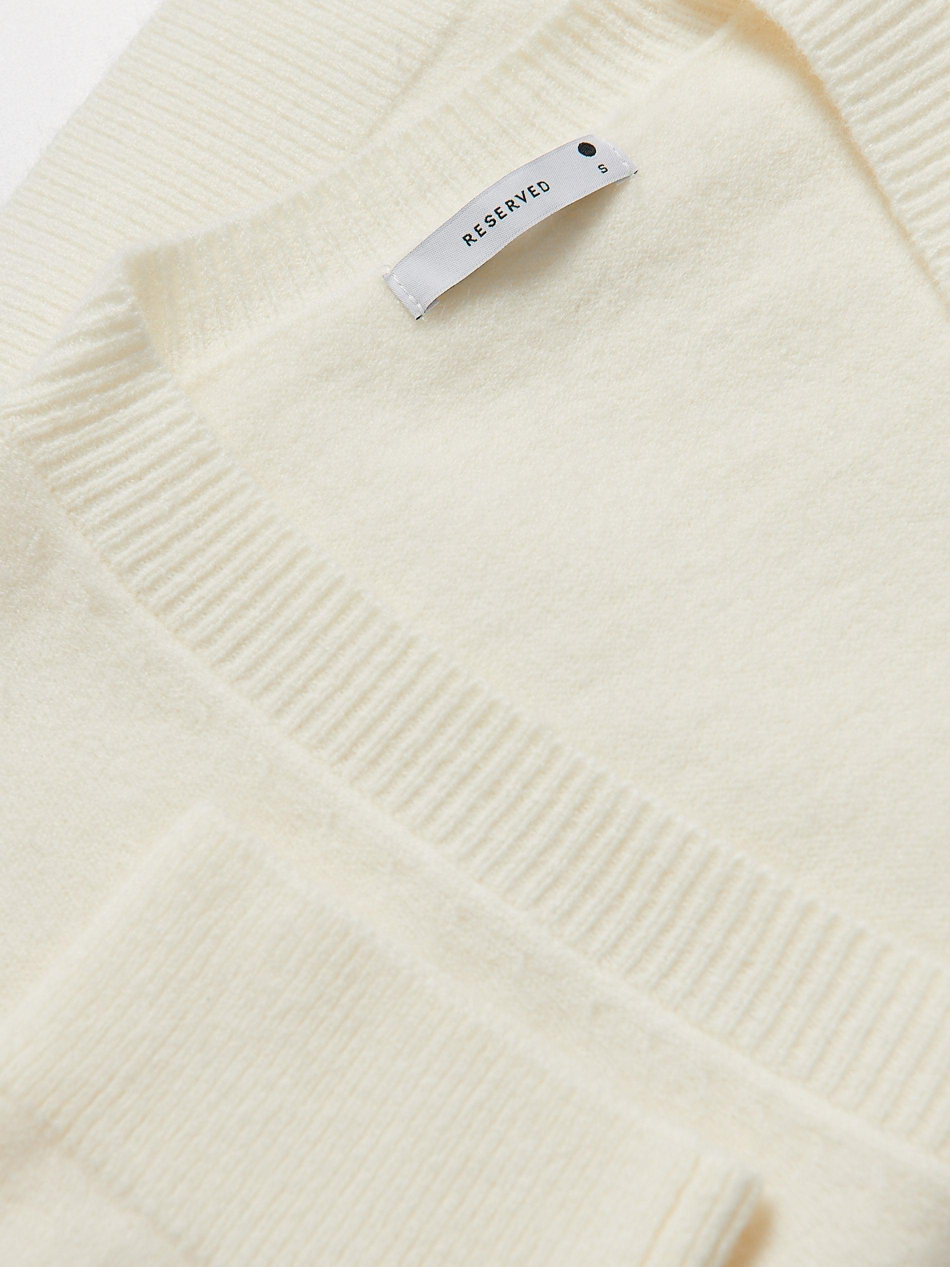 Nude Zipped Cardigan, Ivory, large image number 5