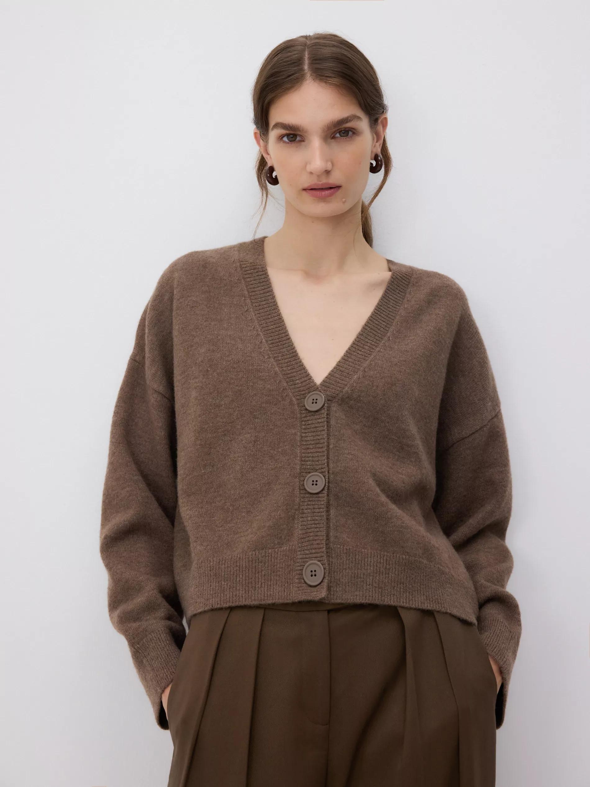 COFFEE Zipped cardigan, 7401_84M, large image number 0