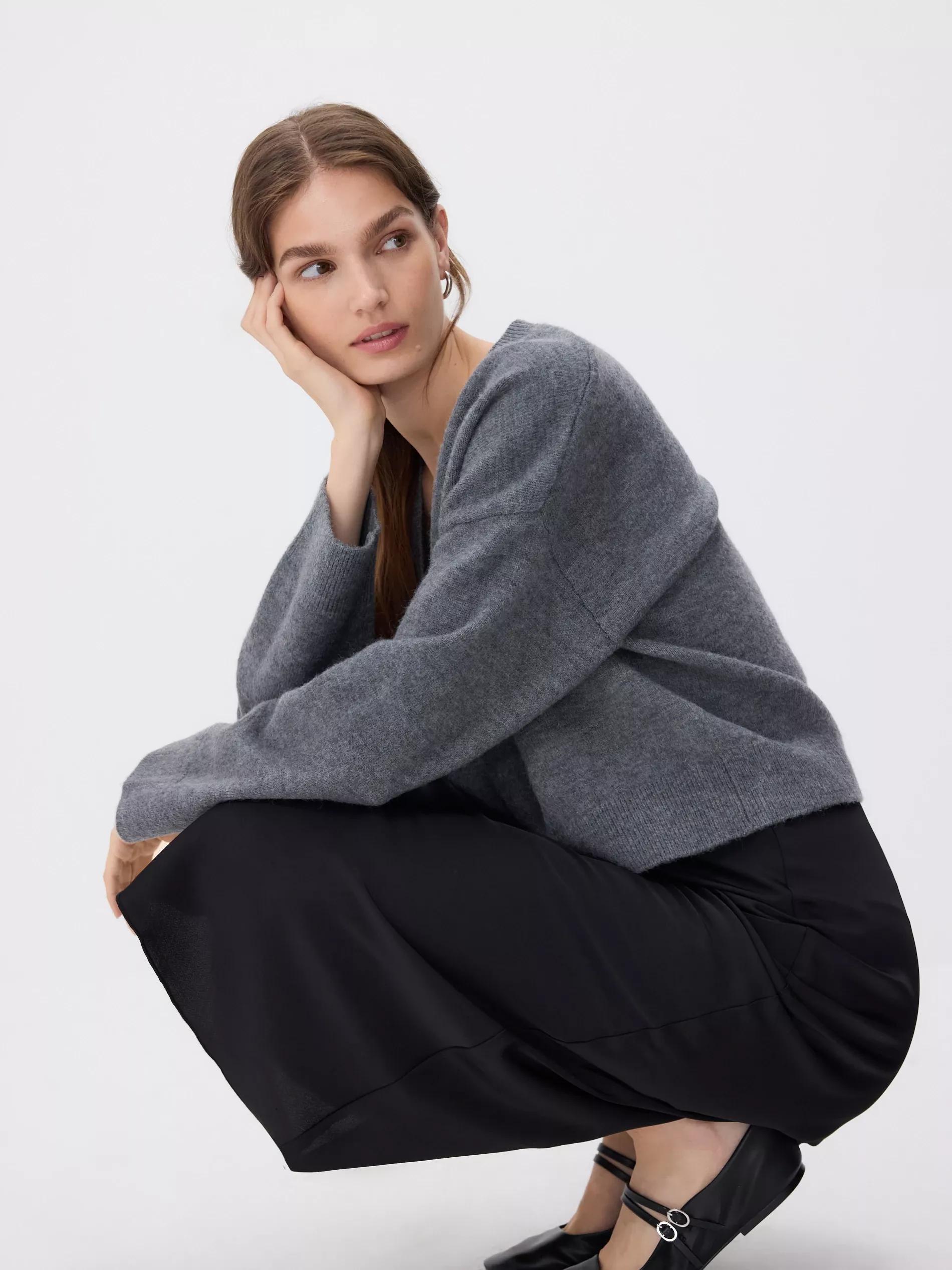 Grey Zipped cardigan, Grey, large image number 1