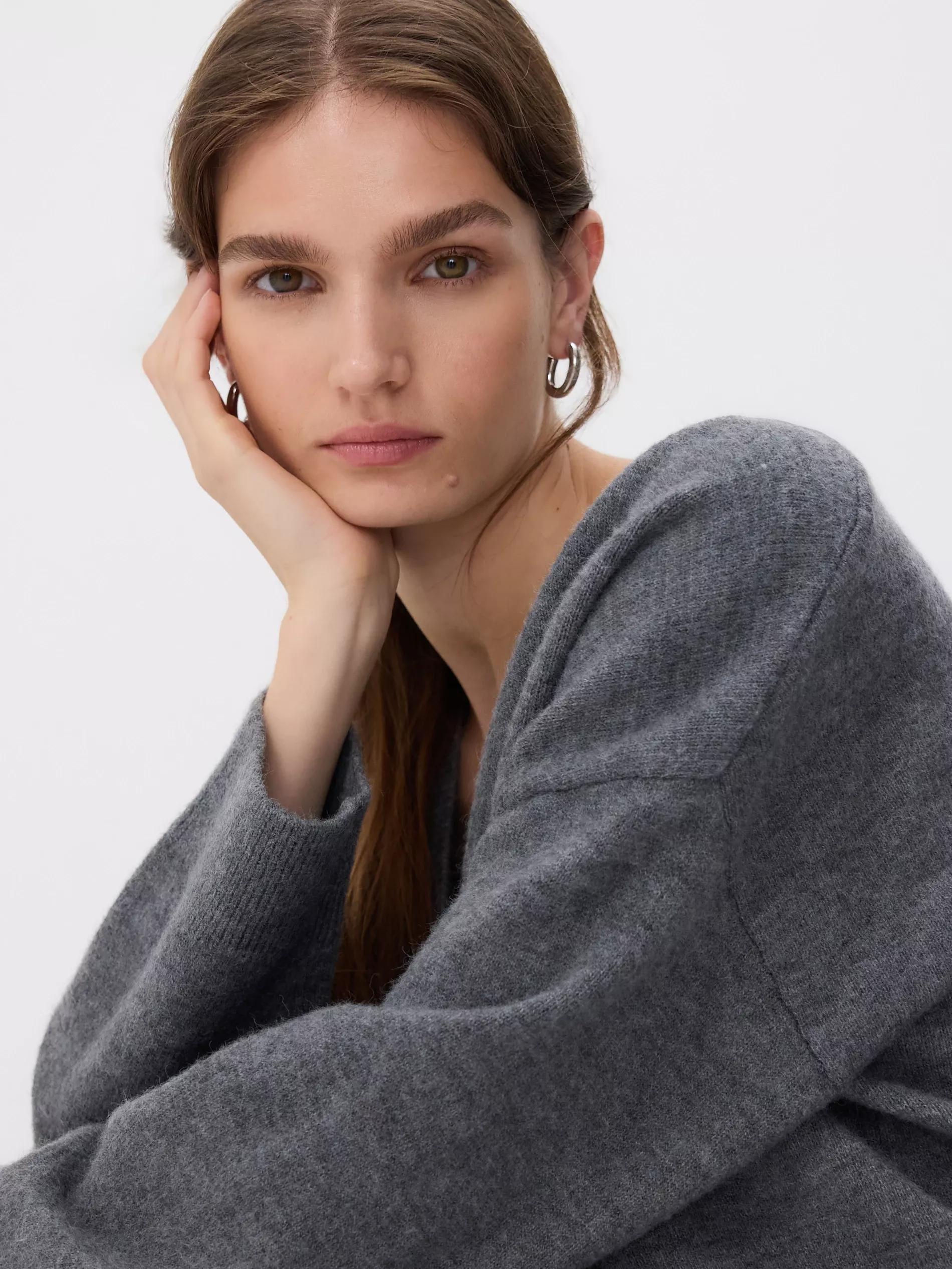 Grey Zipped cardigan, Grey, large image number 2