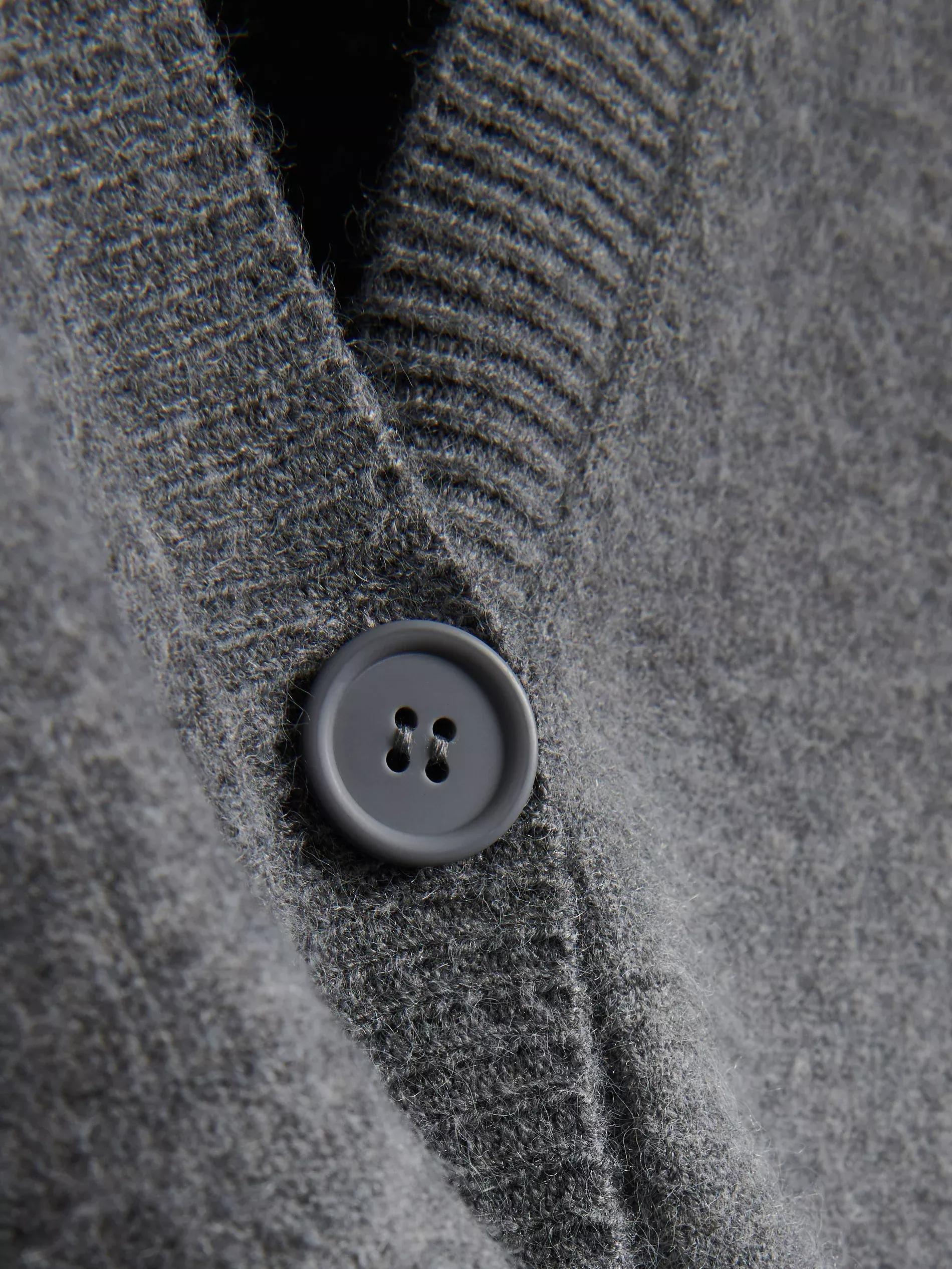 Grey Zipped cardigan, Grey, large image number 5