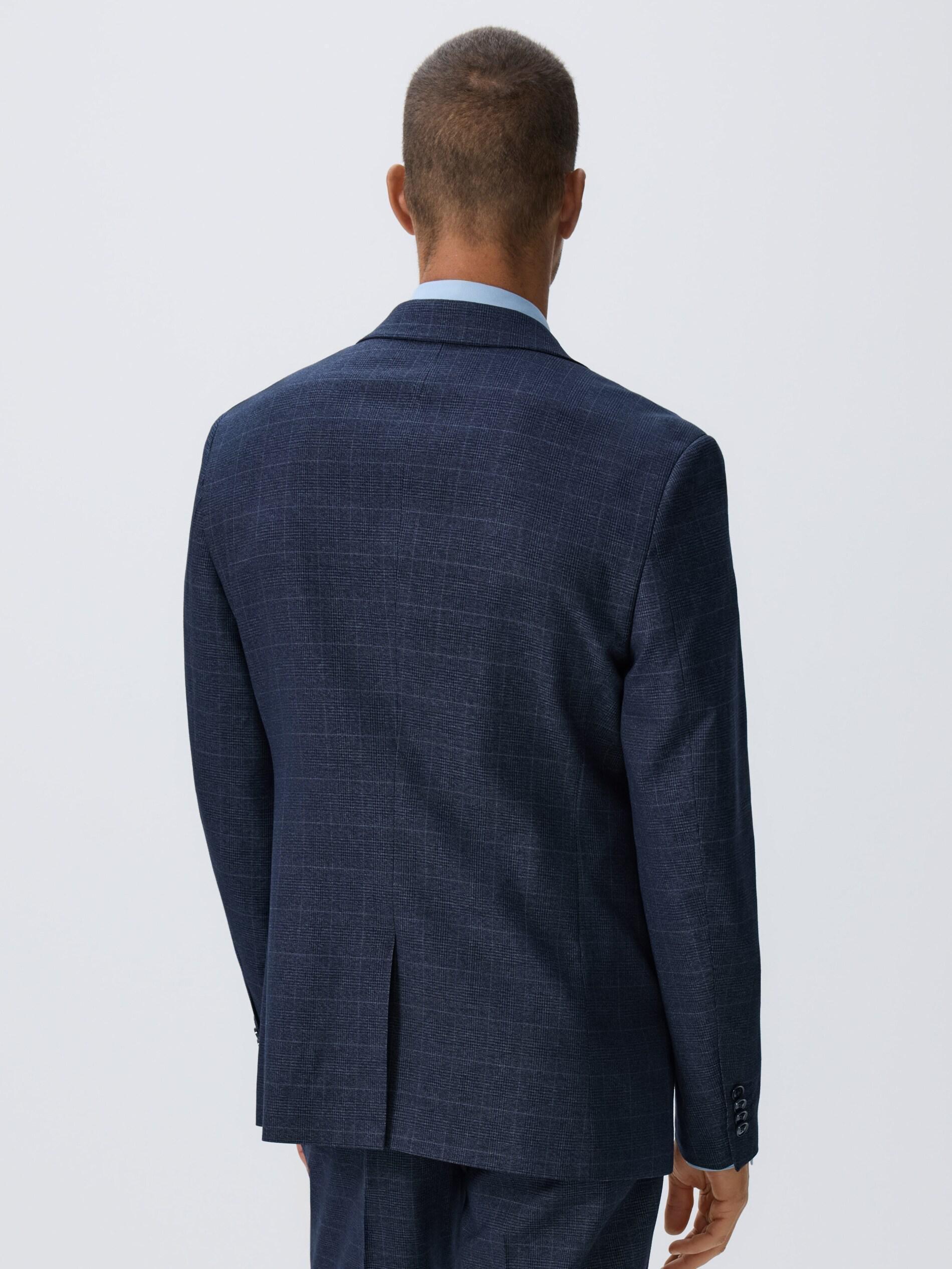 Navy Slim Fit Blazer With Viscose Blend, Navy, large image number 3