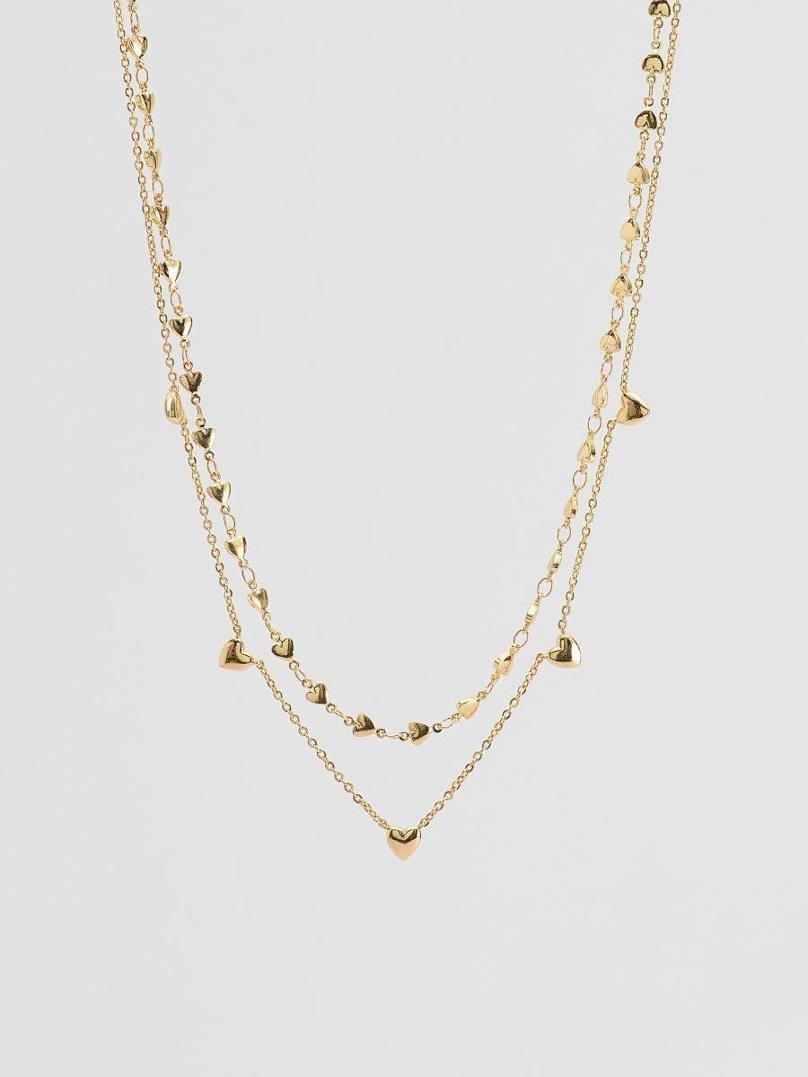 Gold Necklace, Golden, medium
