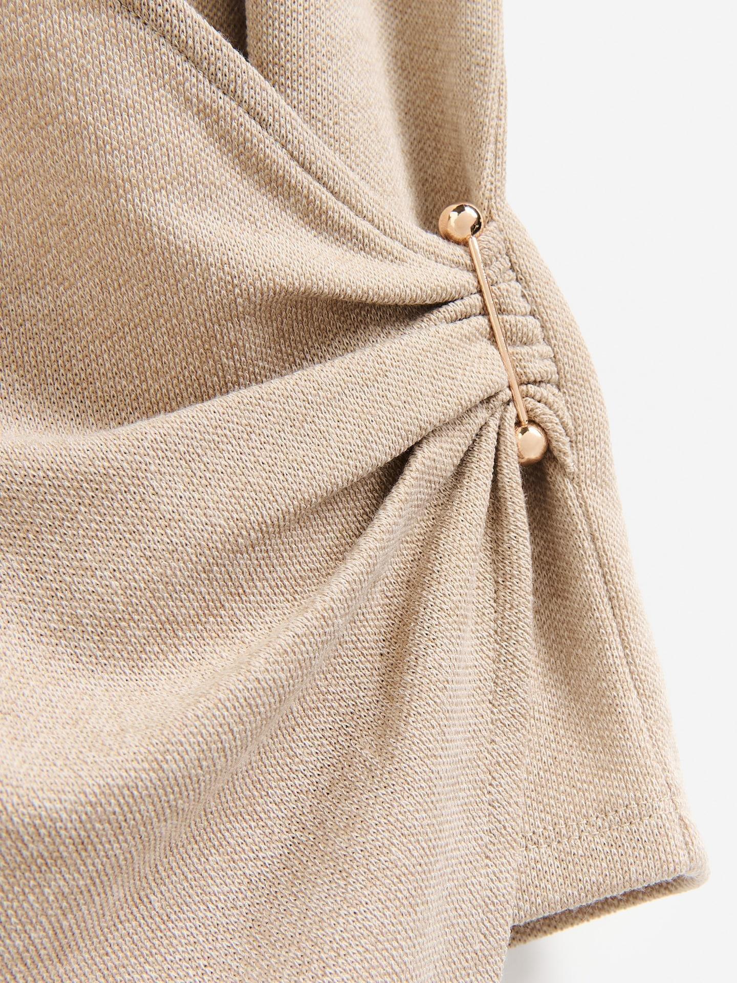 Beige Top With Decorative Detail, Beige, medium