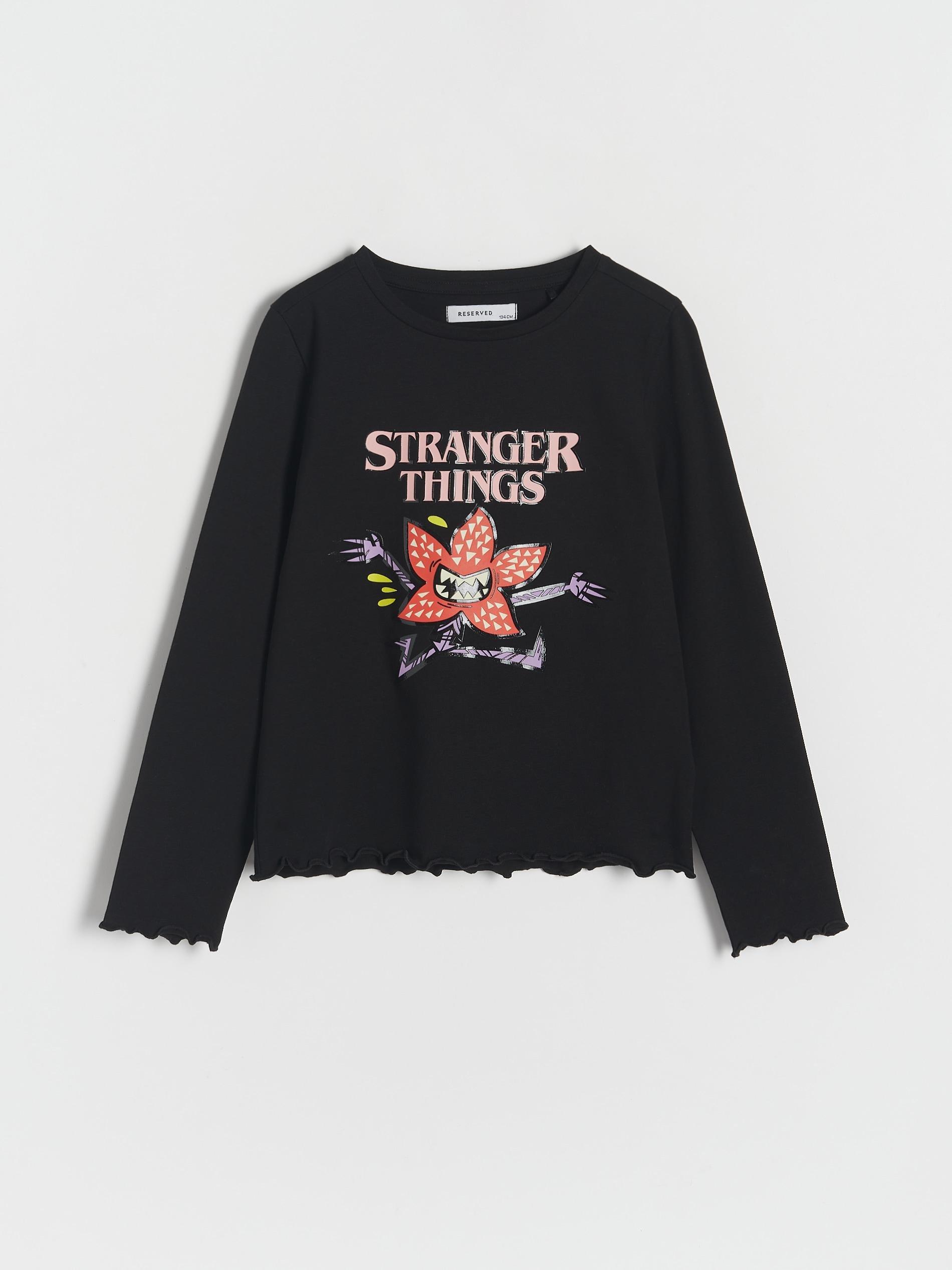 Black Stranger Things T-Shirt, Kids Girls, , large image number 2