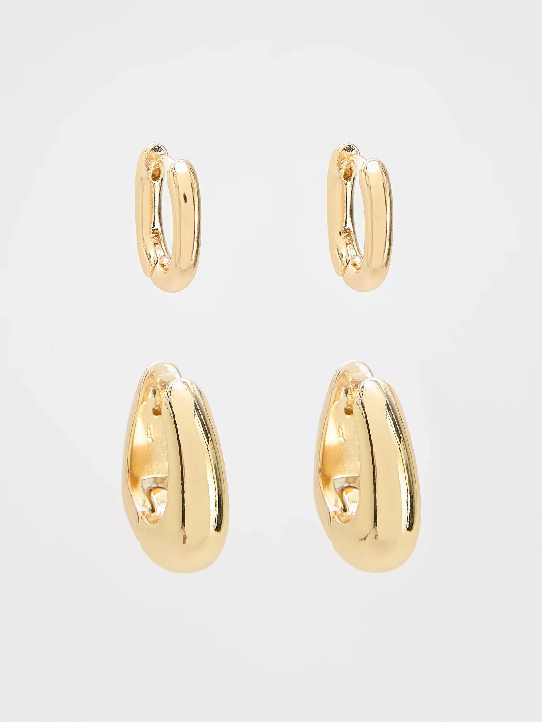 Gold Earring Set, Golden, large image number 0