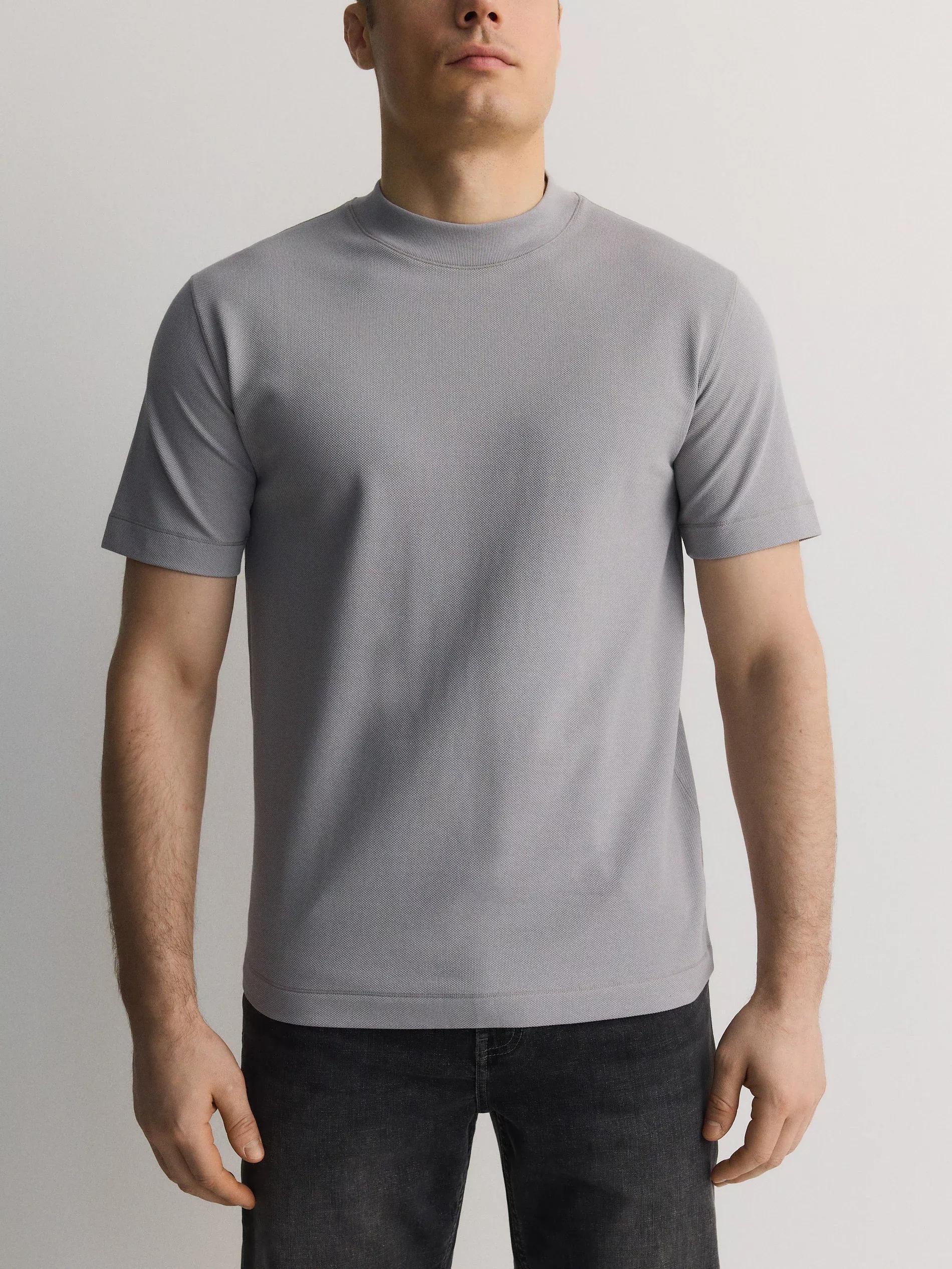 Grey Solid Basic T-Shirt, , large image number 2