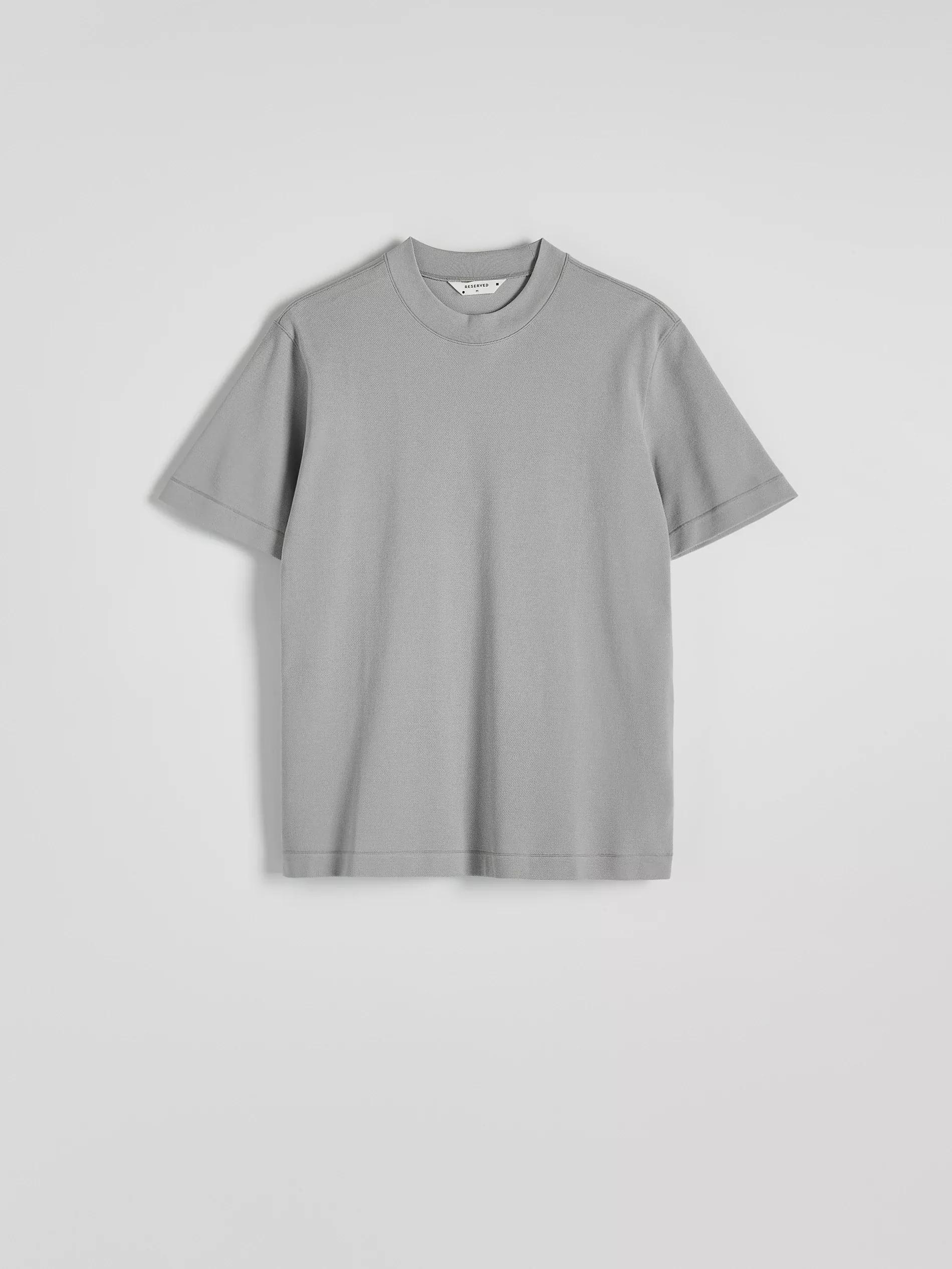 Grey Solid Basic T-Shirt, , large image number 3