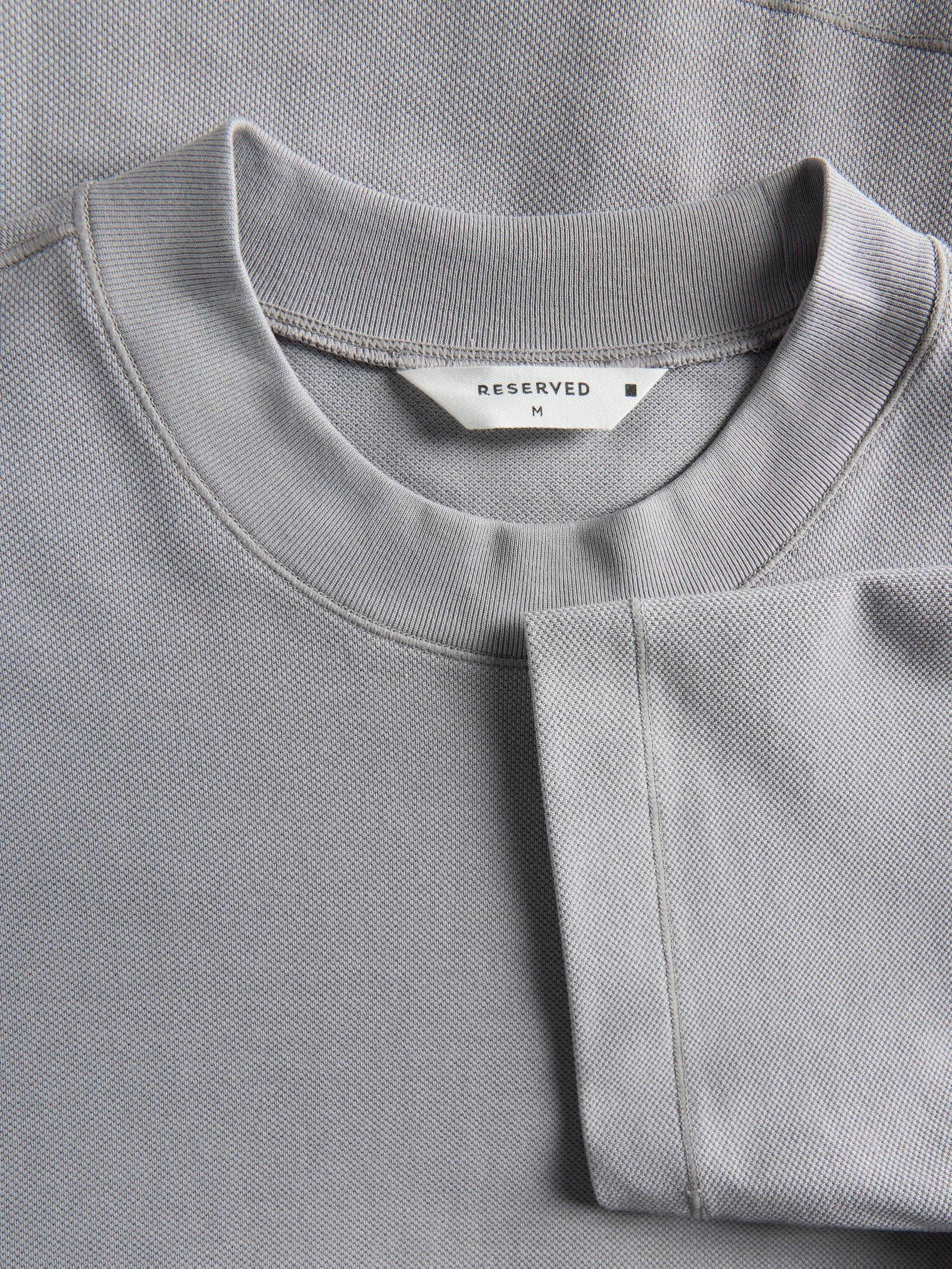 Grey Solid Basic T-Shirt, , large image number 4