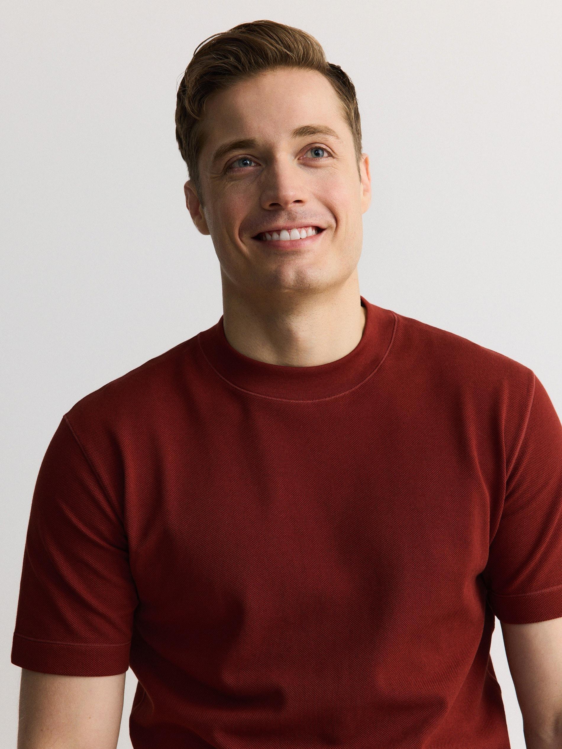 Maroon Cotton T-Shirt, , large image number 0
