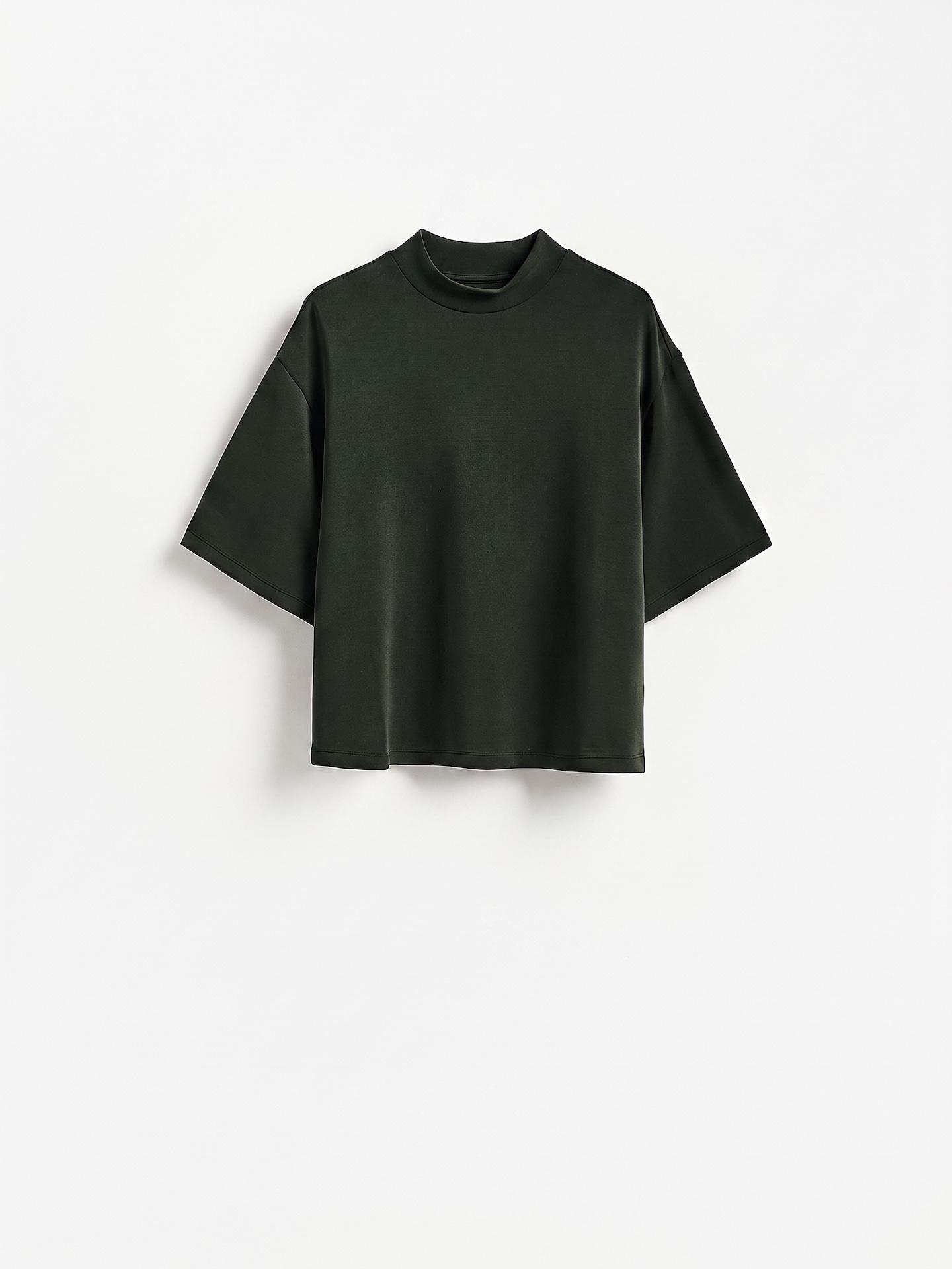 Green T-Shirt With Modal, Turquoise, large image number 0