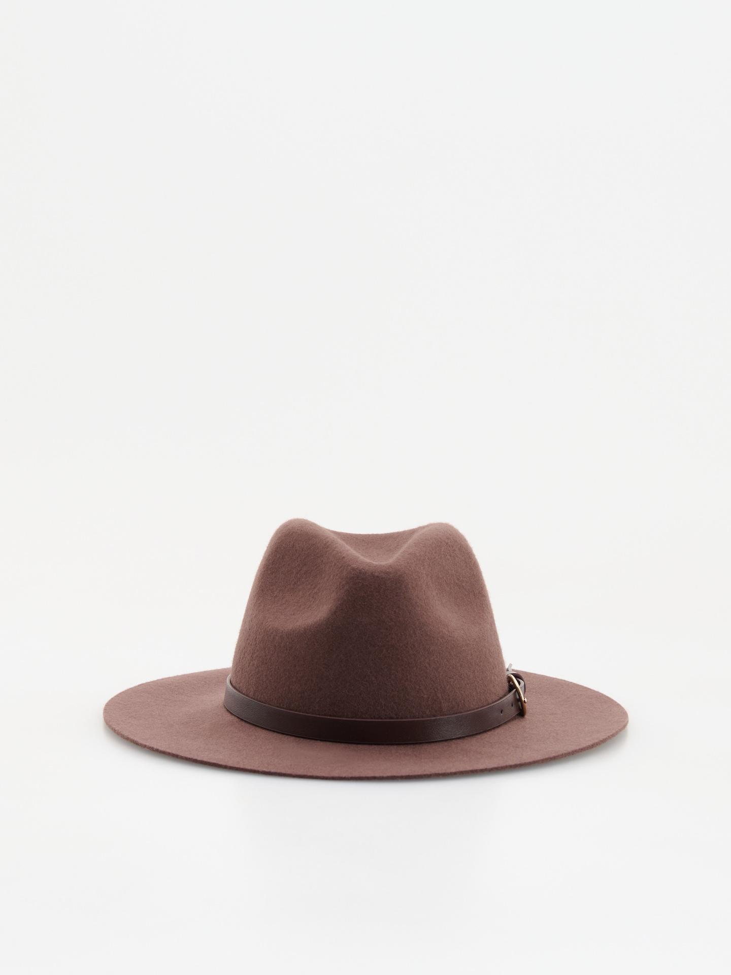 Brown Wool Hat, Brown, medium