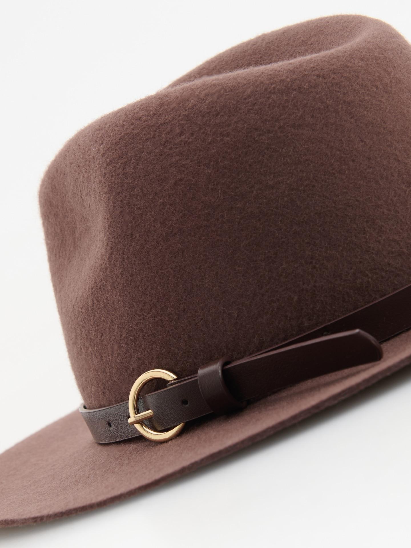 Brown Wool Hat, Brown, medium