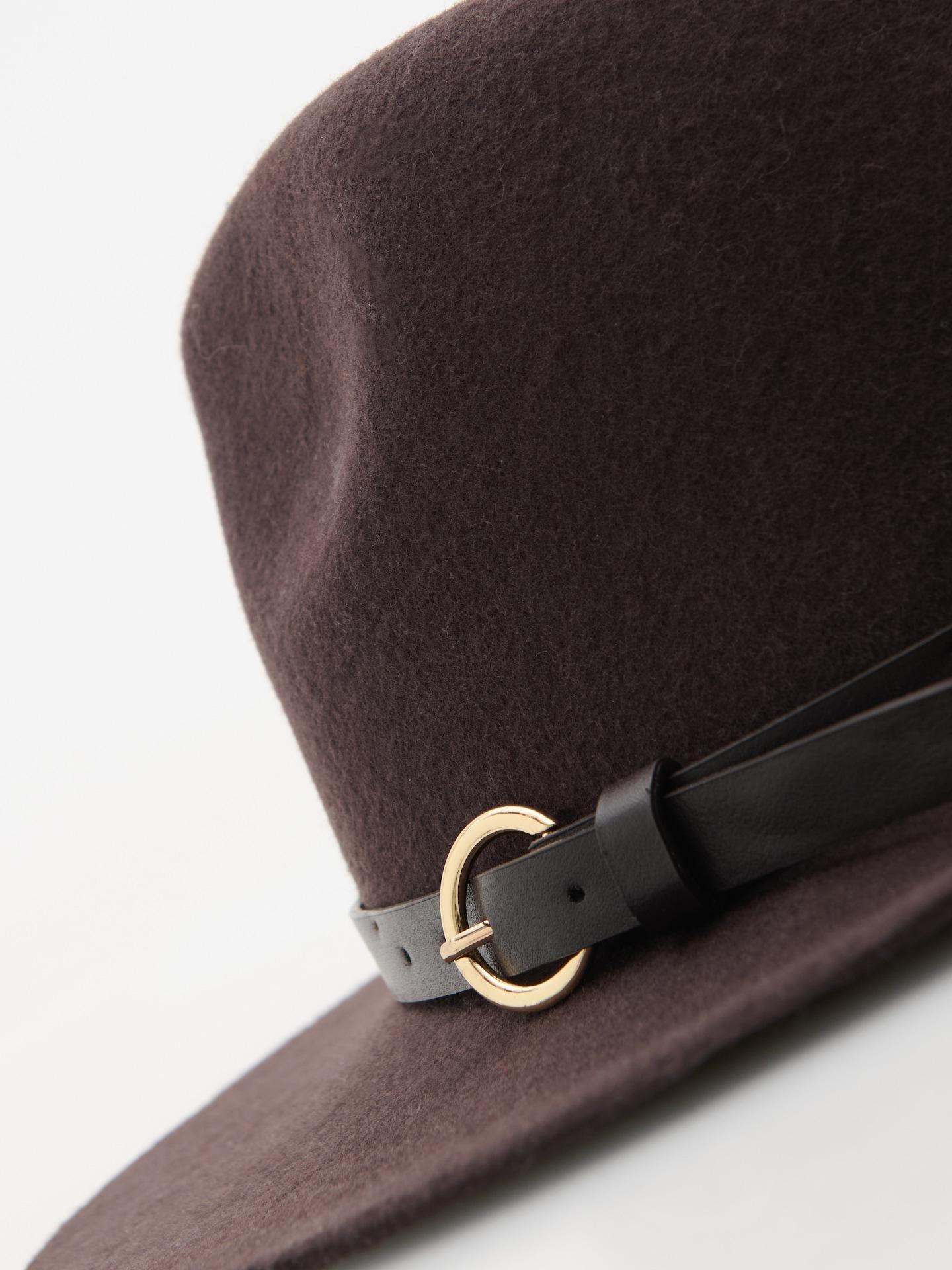 Brown Wool Hat, Brown, medium