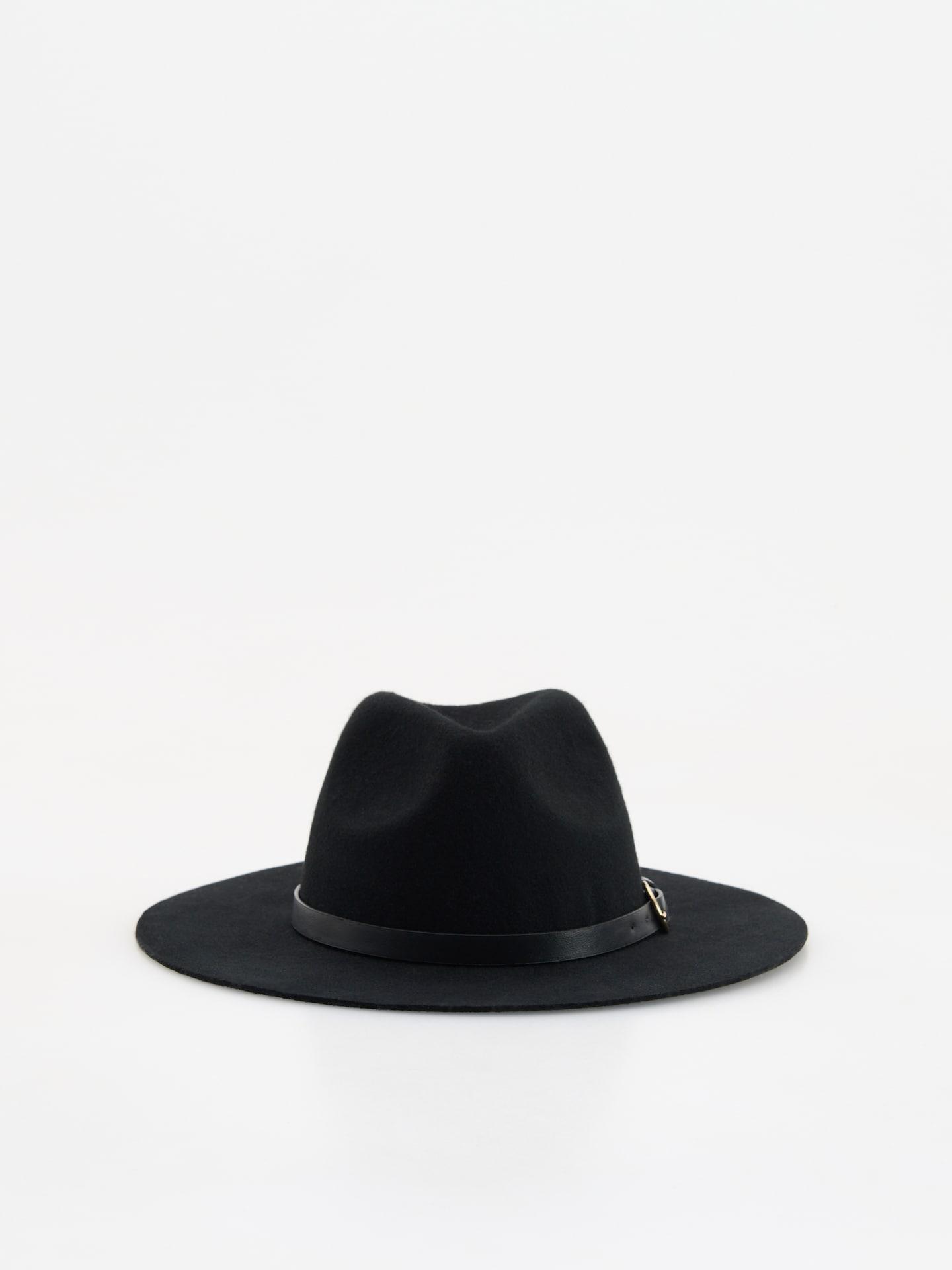 Black Wool Hat, Black, large image number 0
