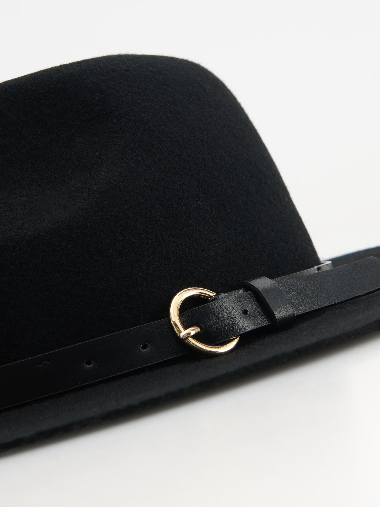 Black Wool Hat, Black, large image number 2