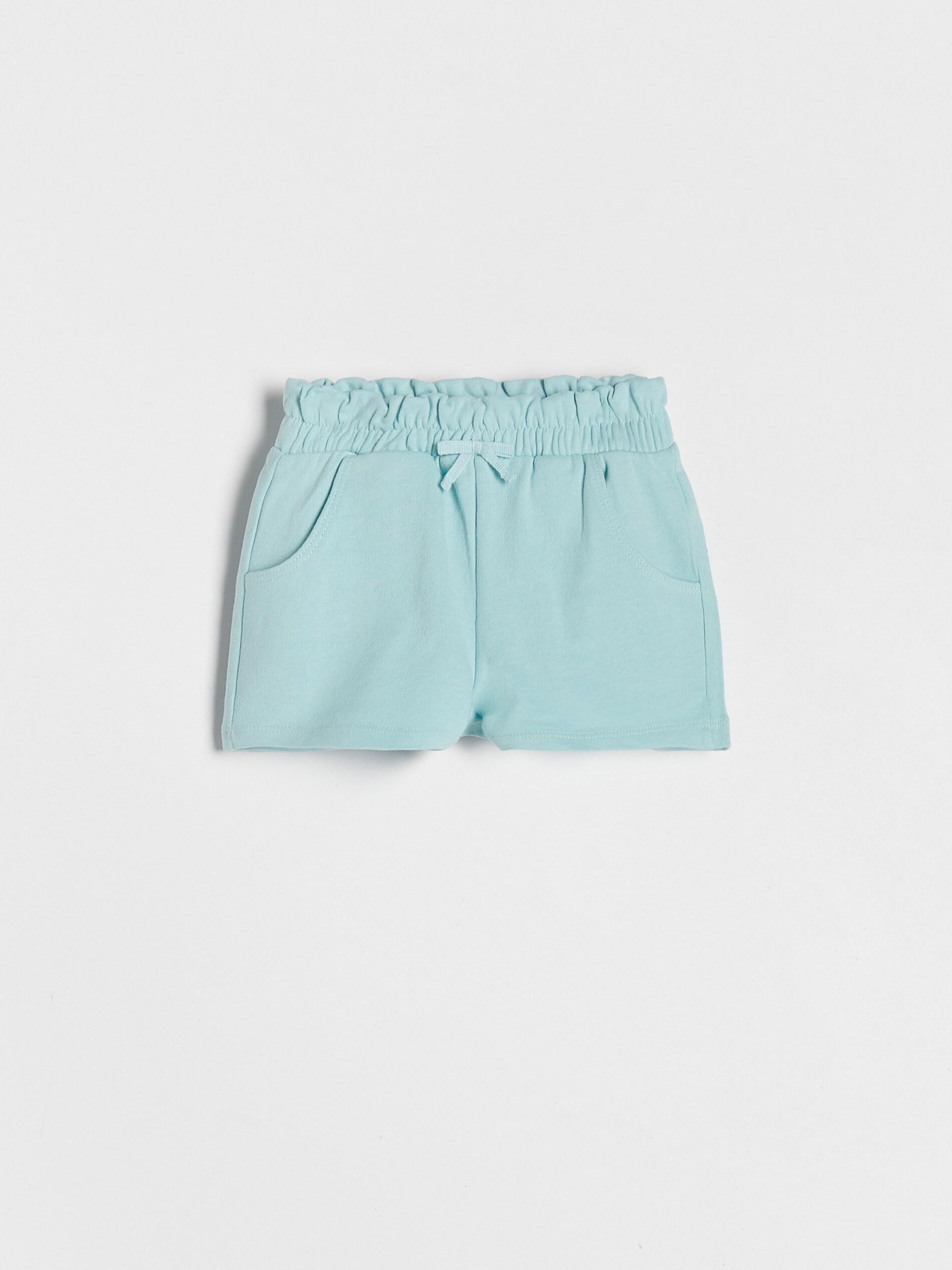 Turquoise Paperbag Shorts, Girls, , large image number 0