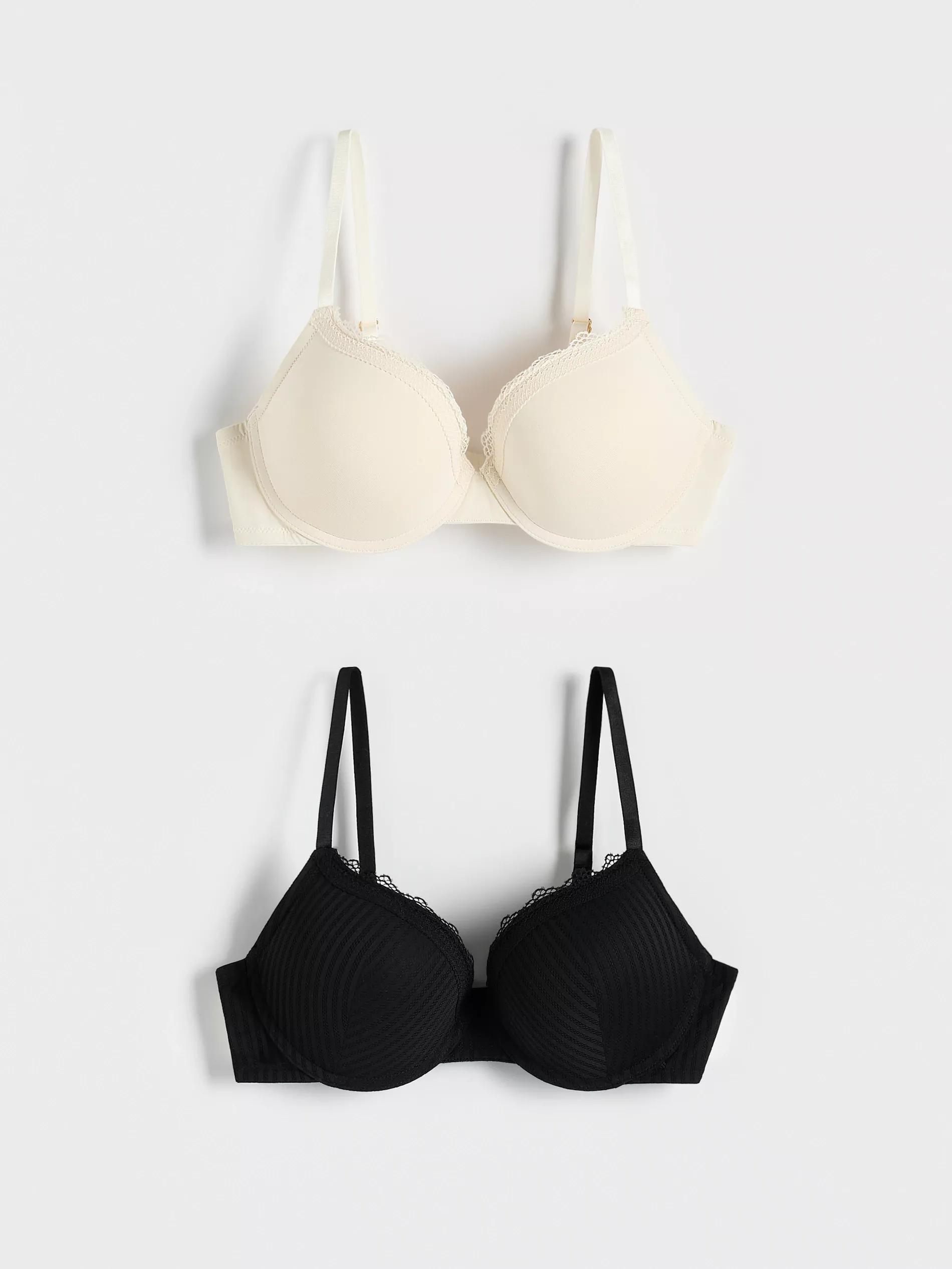Black 2-Pack Push-Up Bras, , large image number 2