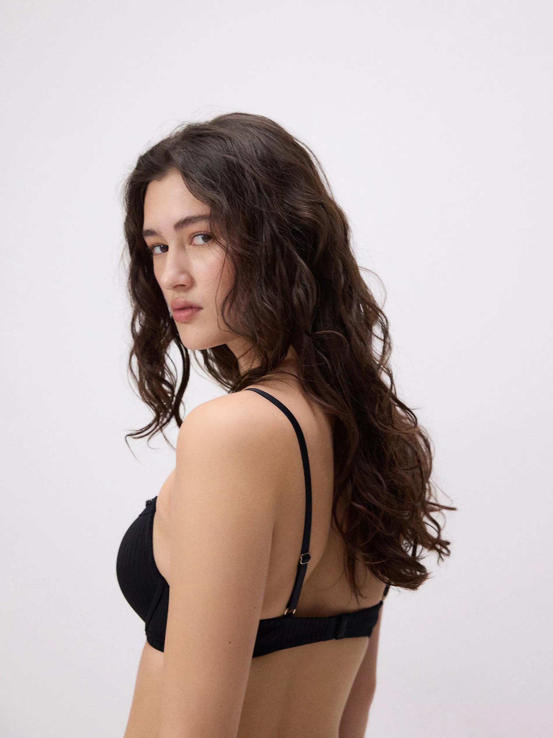 Black 2-Pack Push-Up Bras, , large image number 4