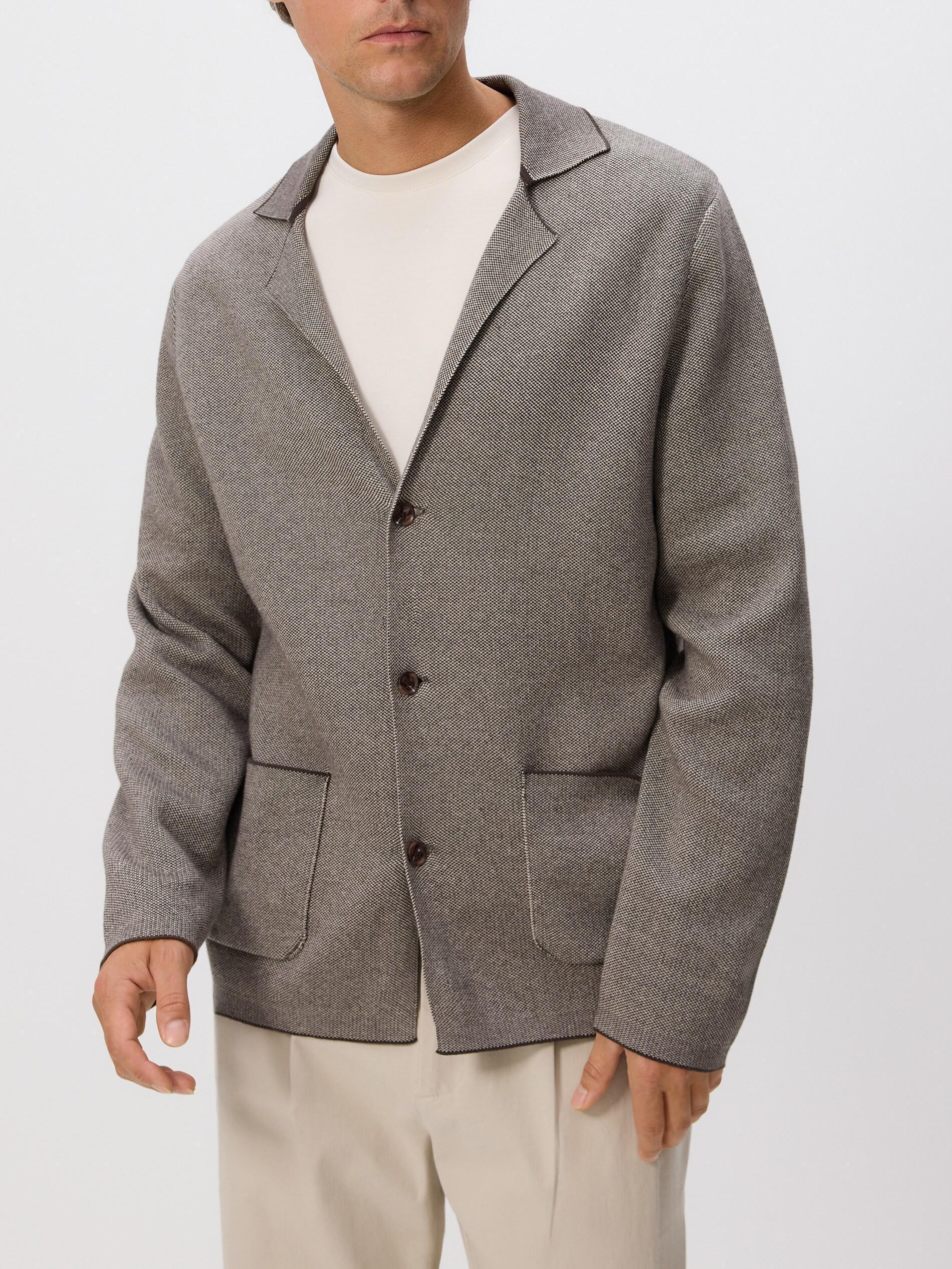 Brown Cardigan With Collar, Brown, large image number 2
