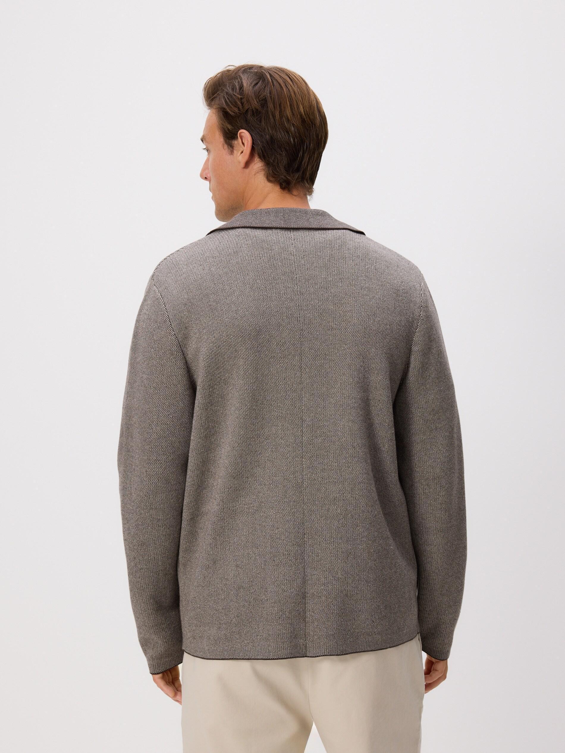 Brown Cardigan With Collar, Brown, large image number 4