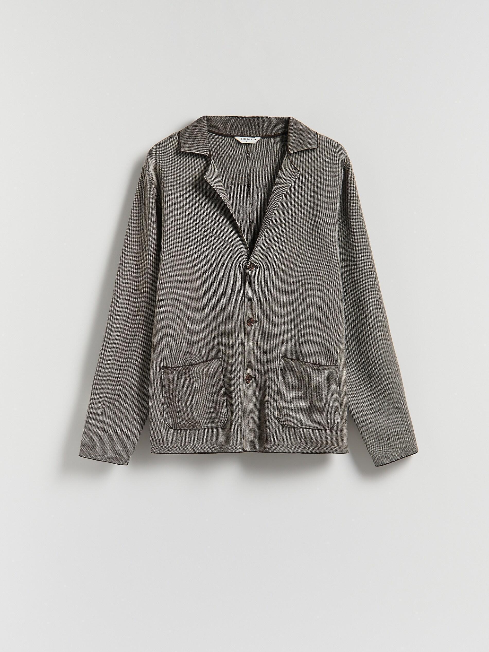 Brown Cardigan With Collar, Brown, large image number 5