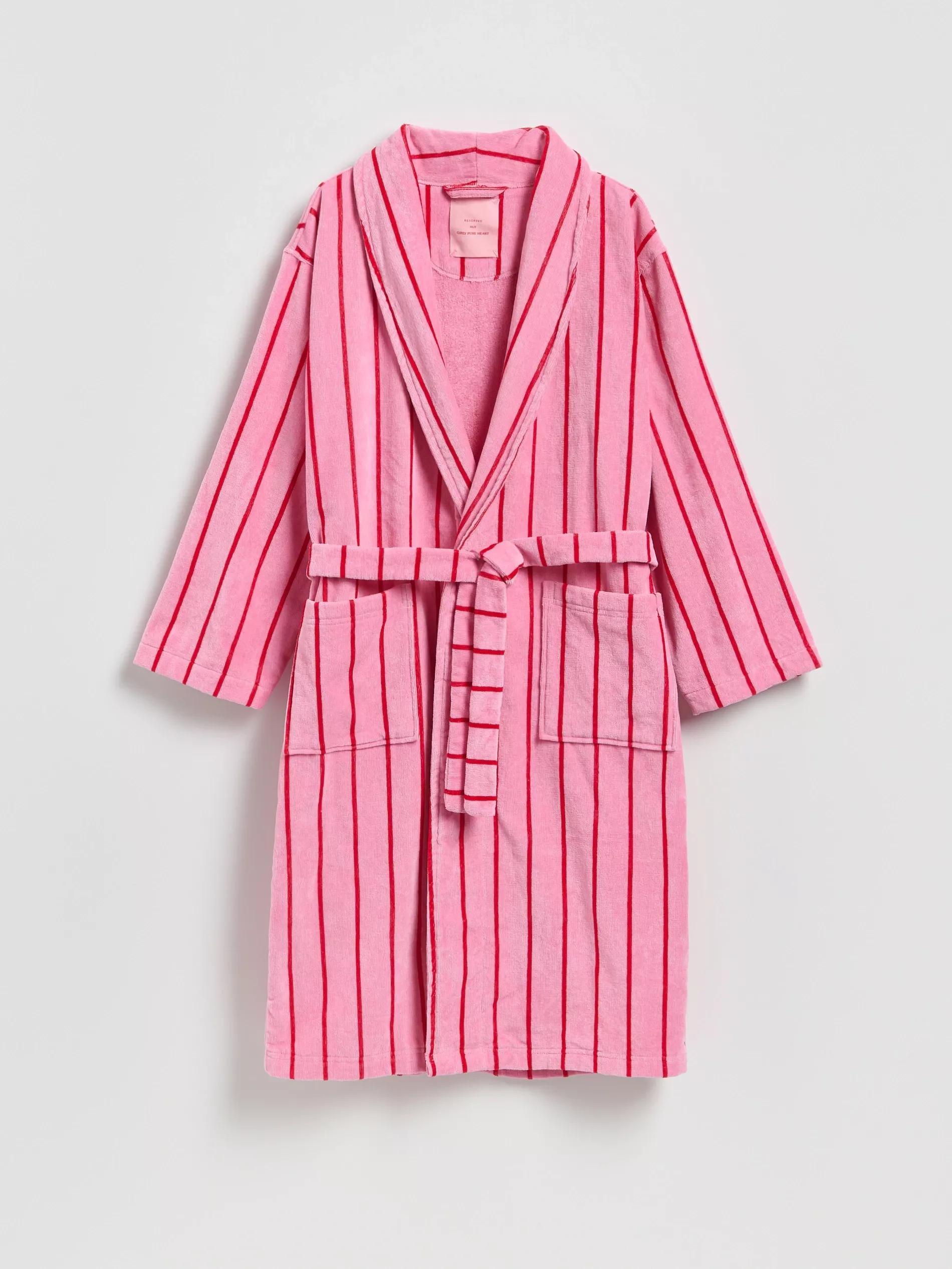 Pink Dressing Gown With Tie Waist Belt, Pink, large image number 0
