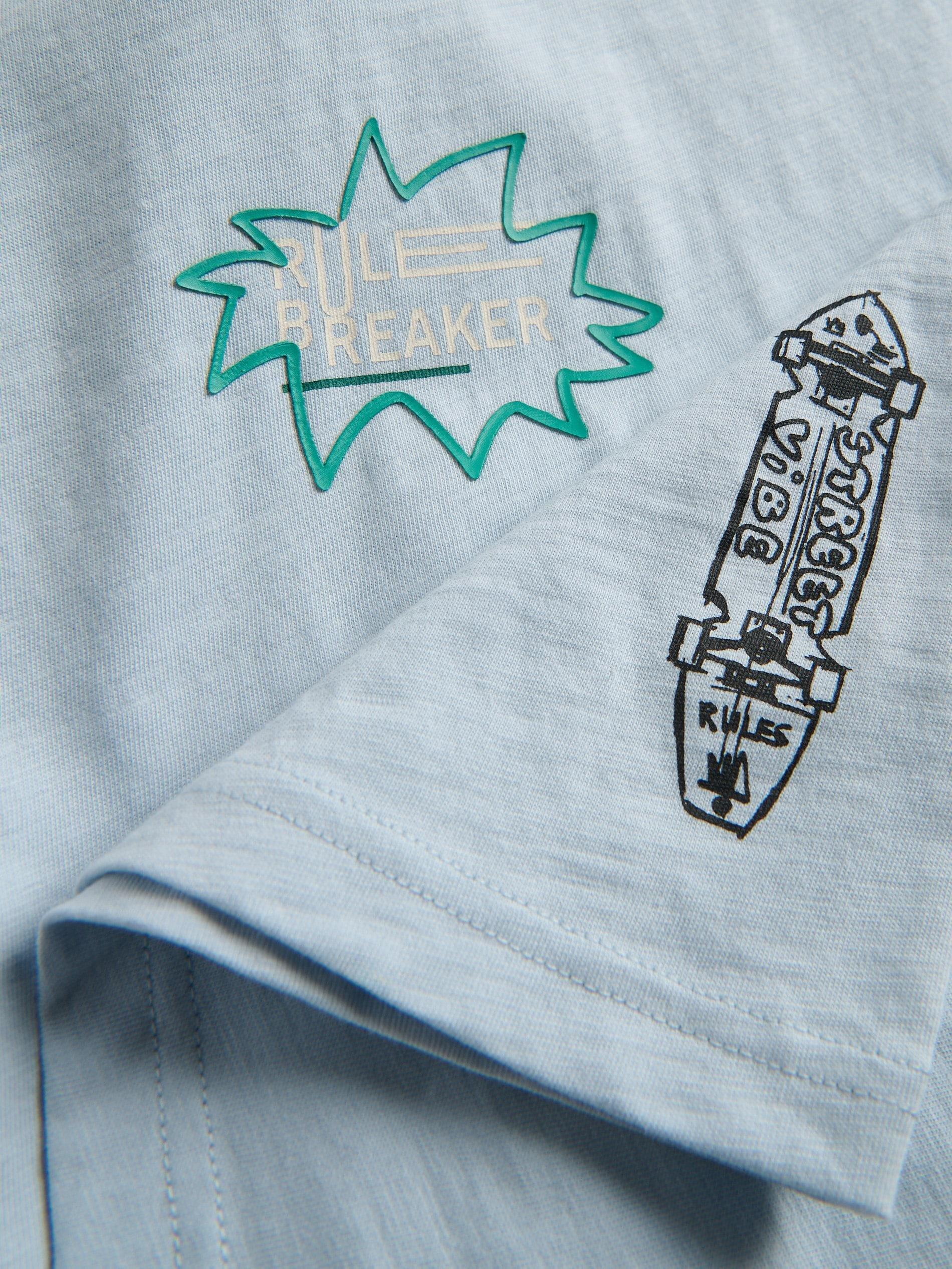 Blue Cotton T-Shirt, Blue, large image number 4