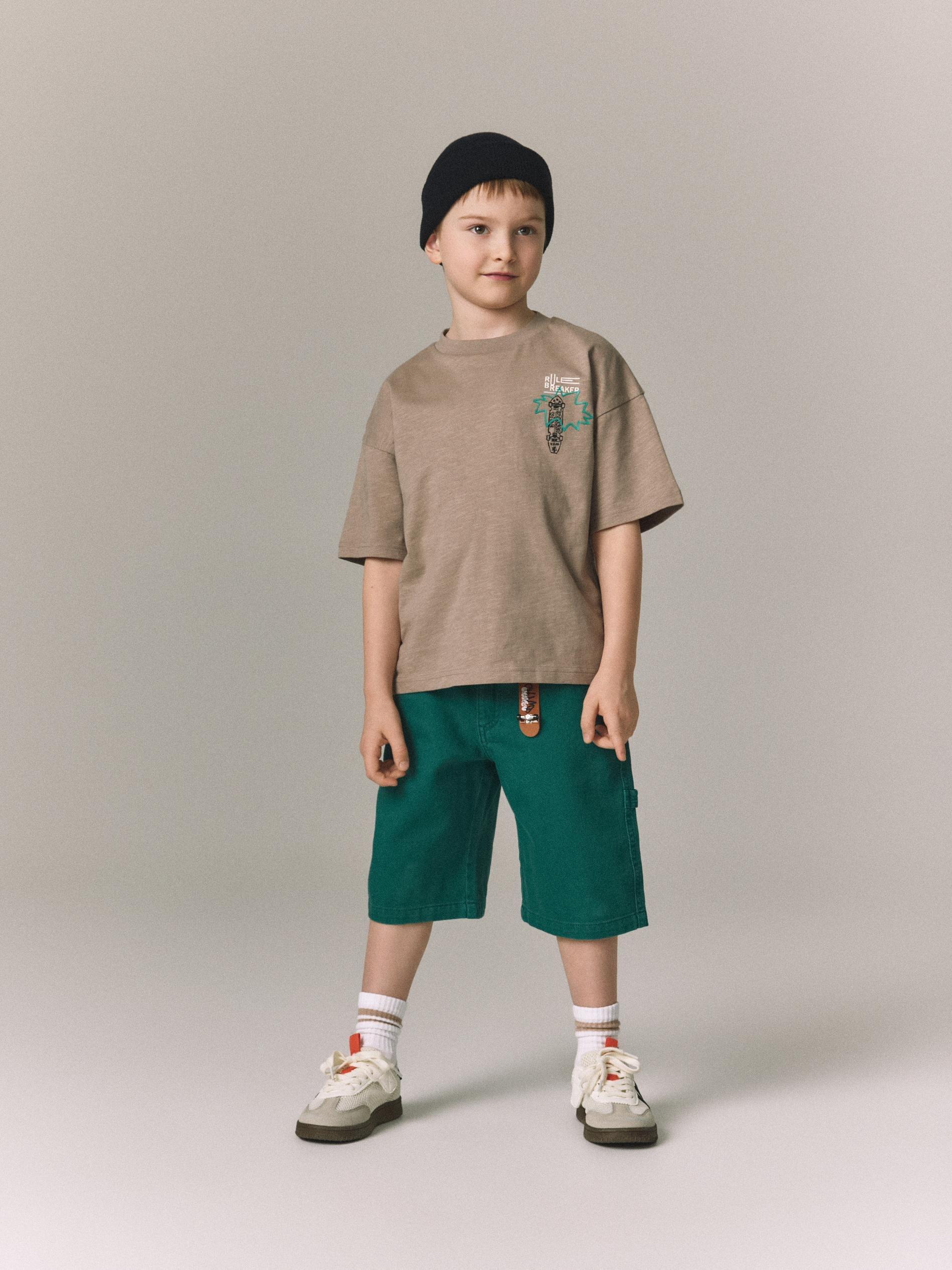 Brown Cotton T-Shirt, Brown, medium