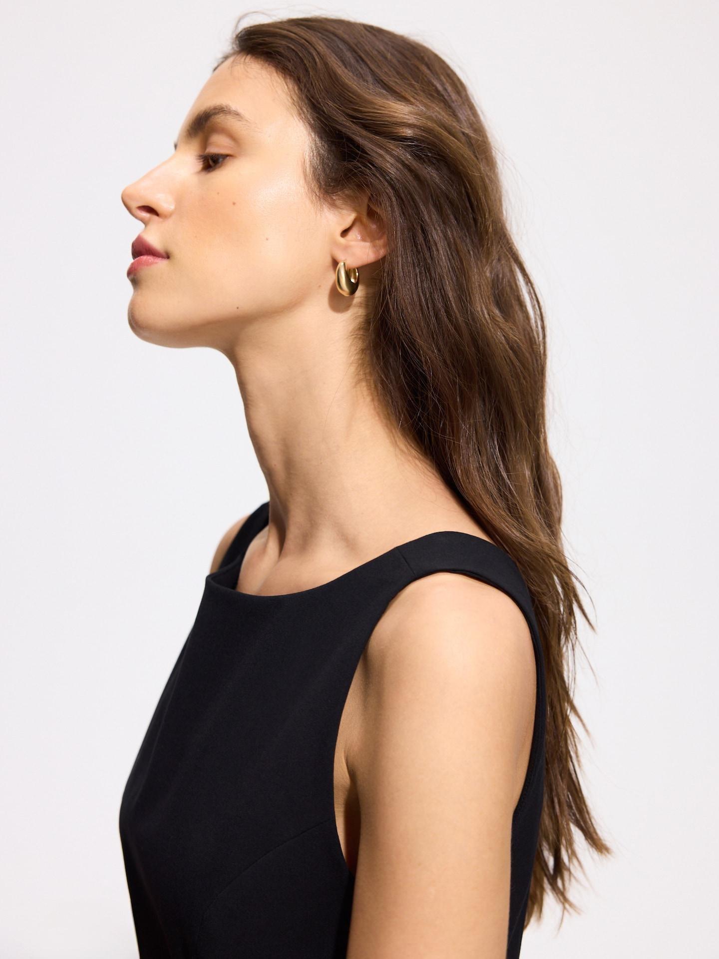 Gold Teardrop Earrings, Golden, large image number 0