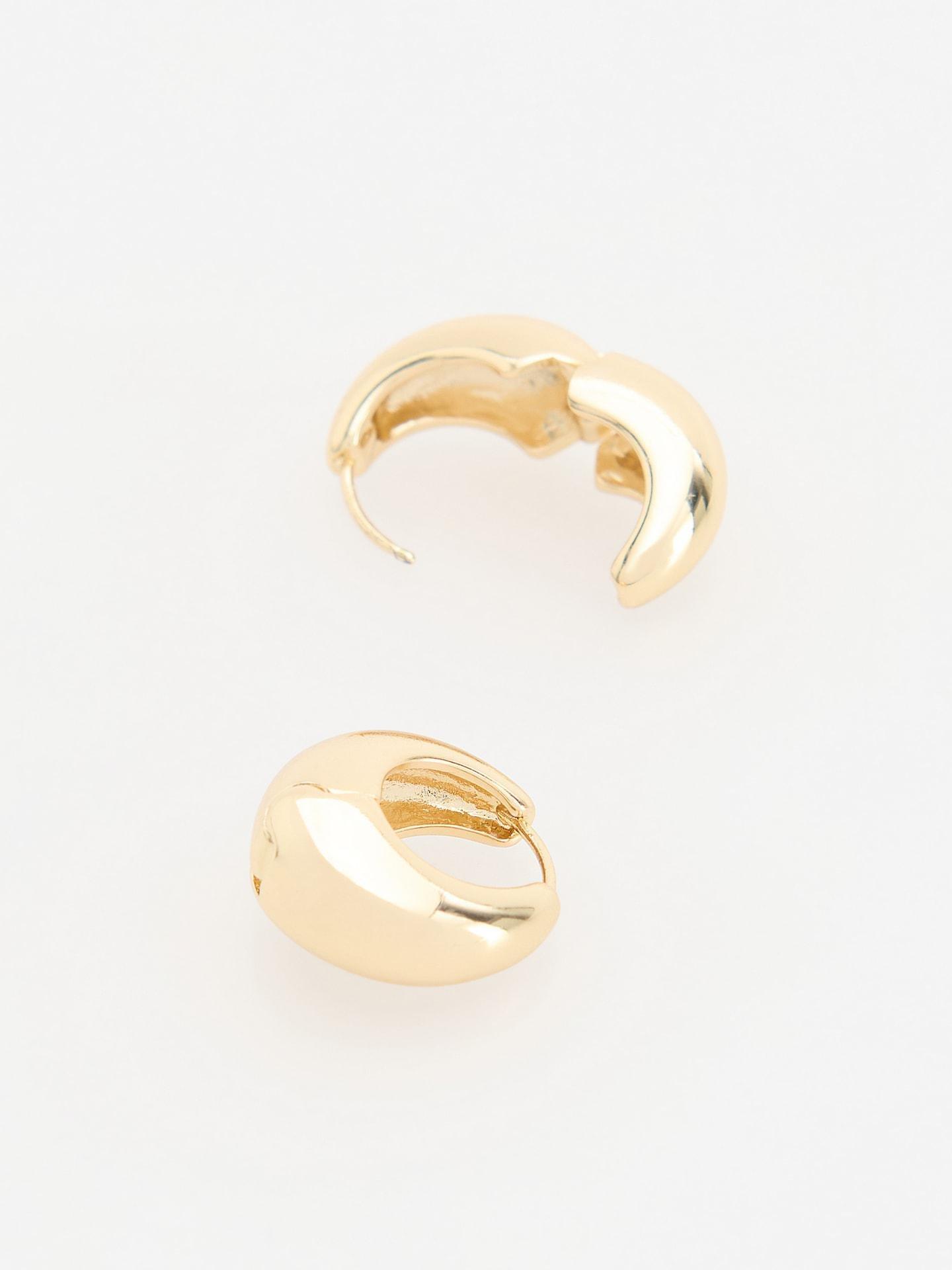 Gold Teardrop Earrings, Golden, large image number 2