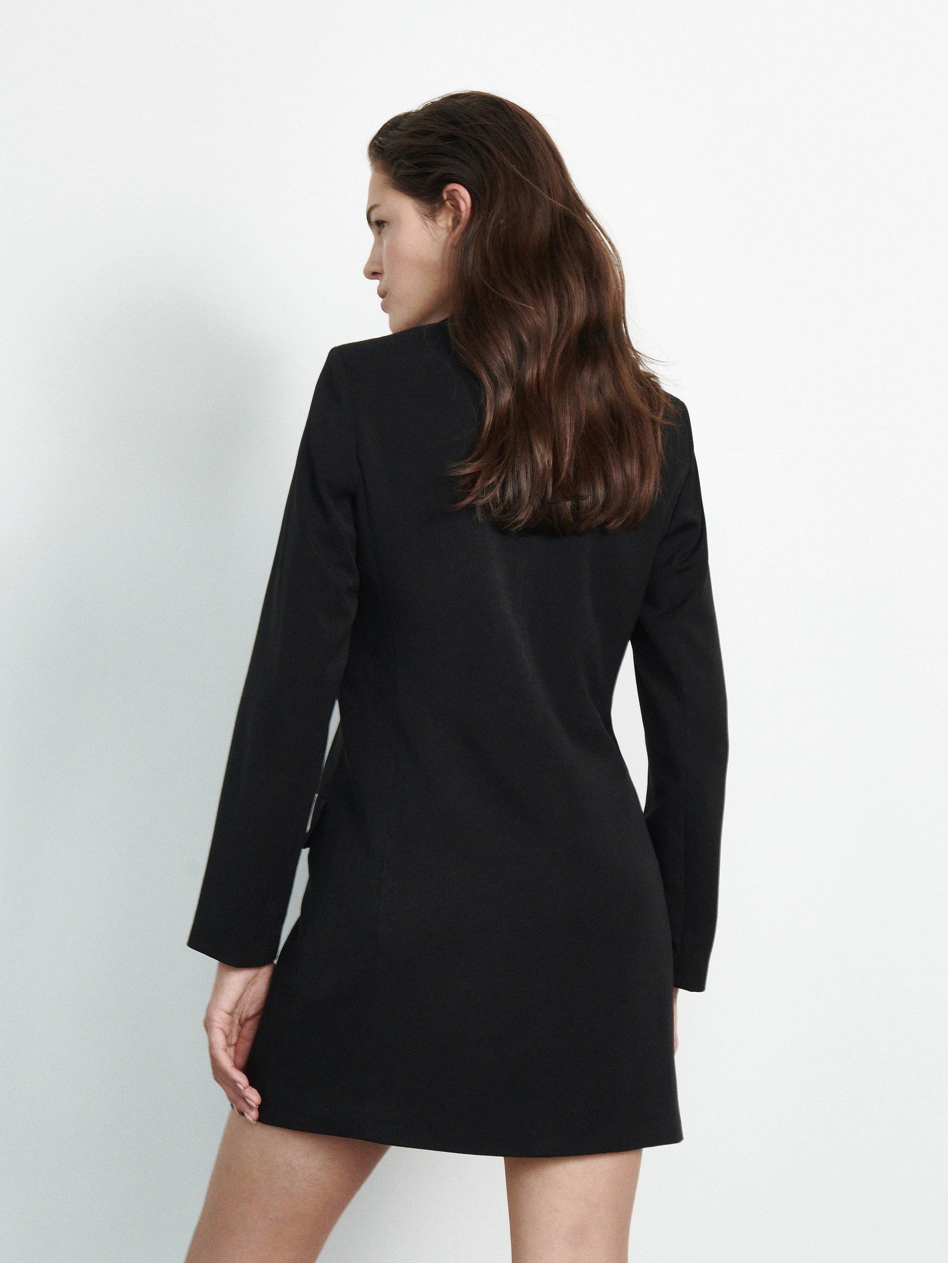 Black Blazer-Style Dress, , large image number 2