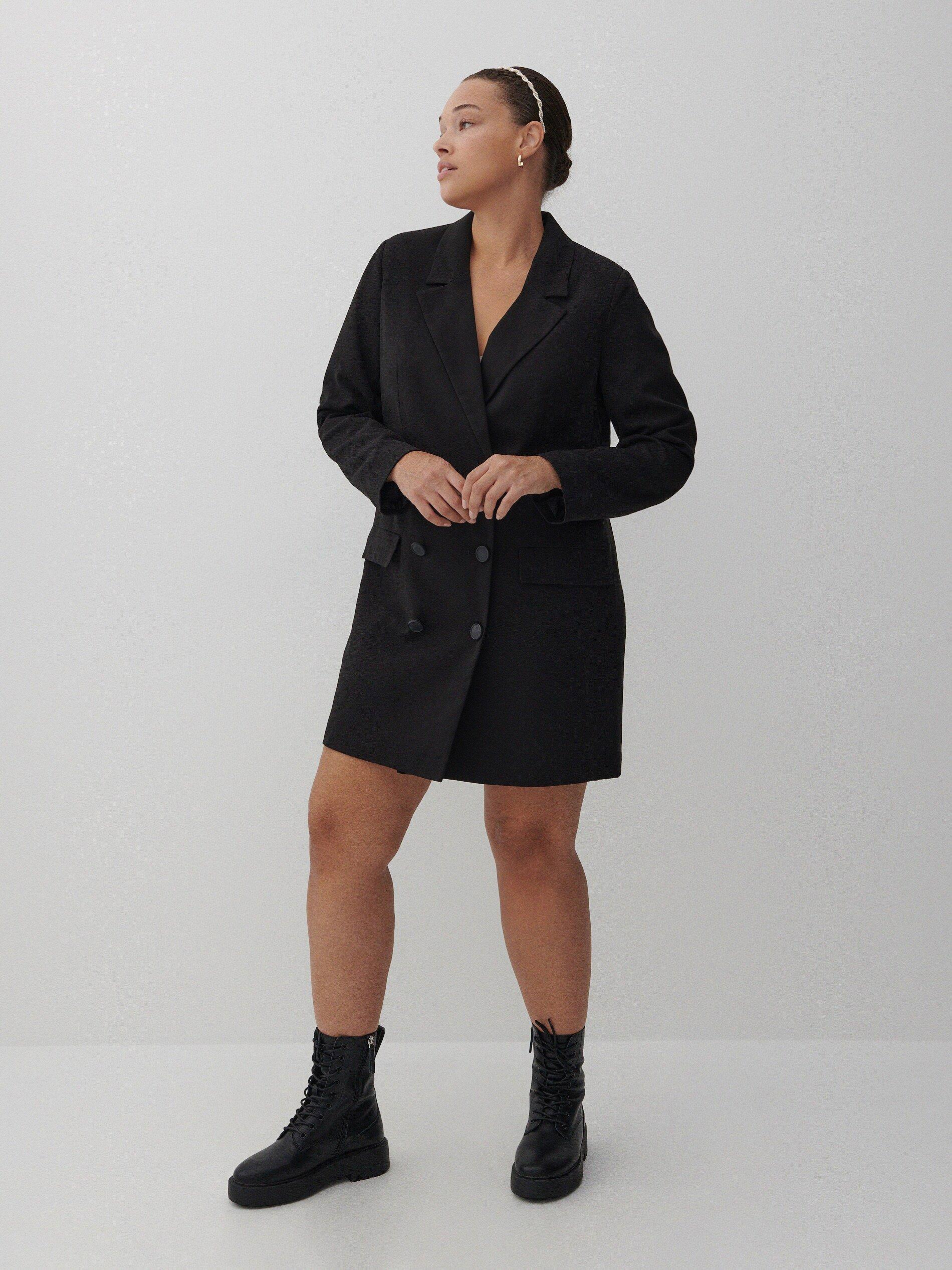 Black Blazer-Style Dress, , large image number 6