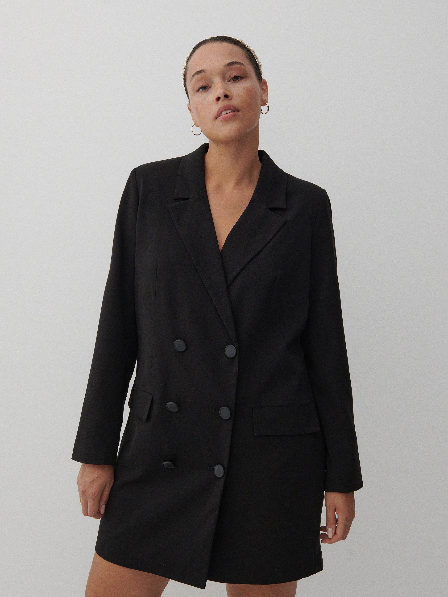 Black Blazer-Style Dress, , large image number 7