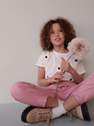 Reserved - Pink Faux Leather Paperbag Trousers, Kids Girl