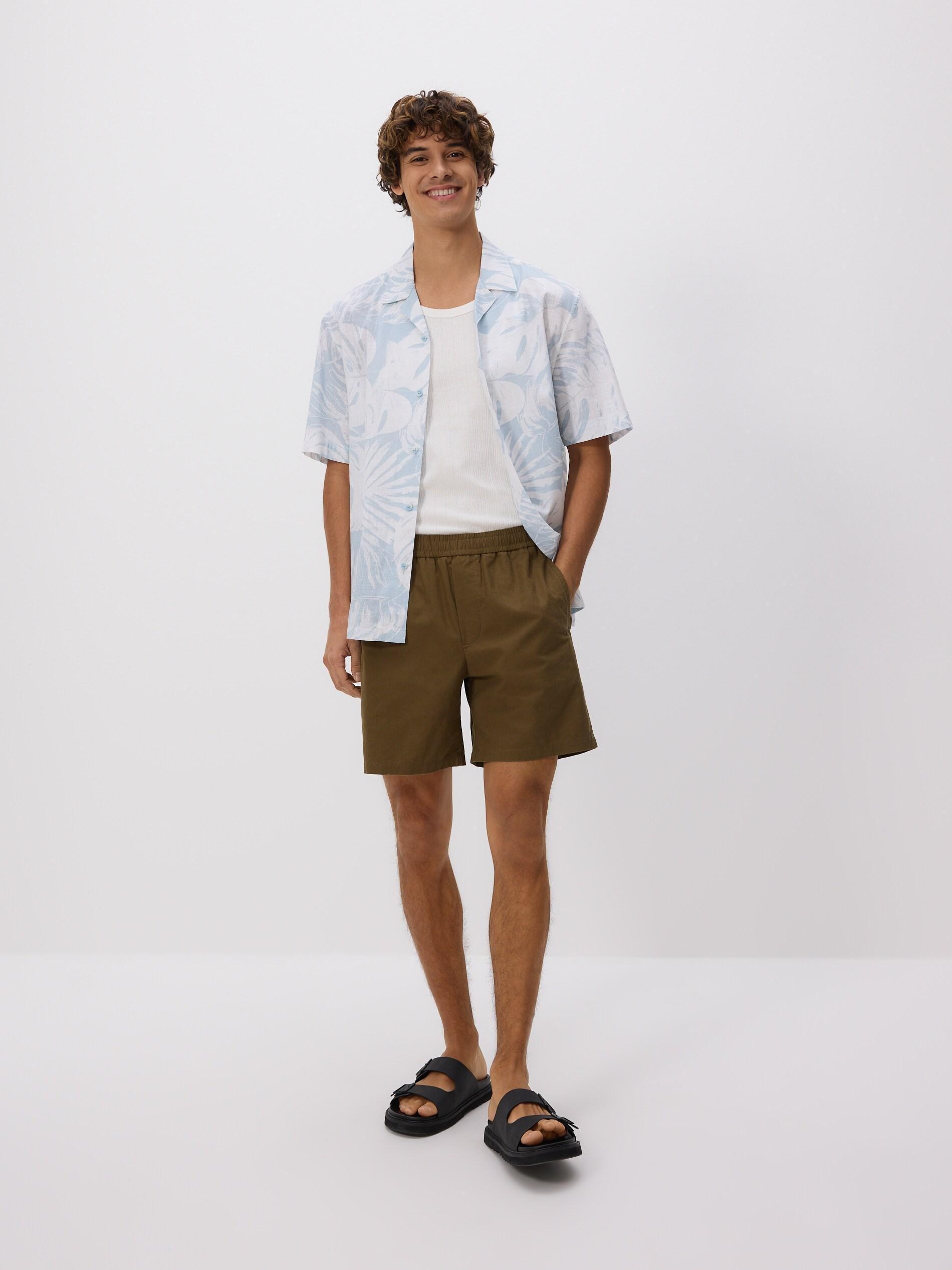 Blue Comfort-Fit Cotton Shirt, Blue, large image number 2