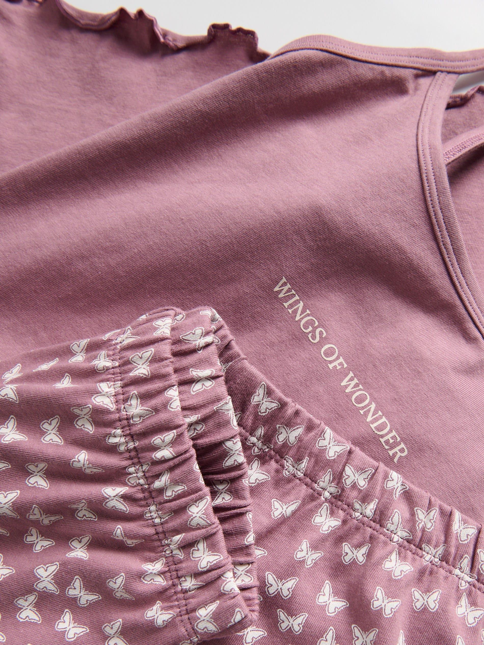 Pink Two Piece Printed Pyjama Set, , large image number 5