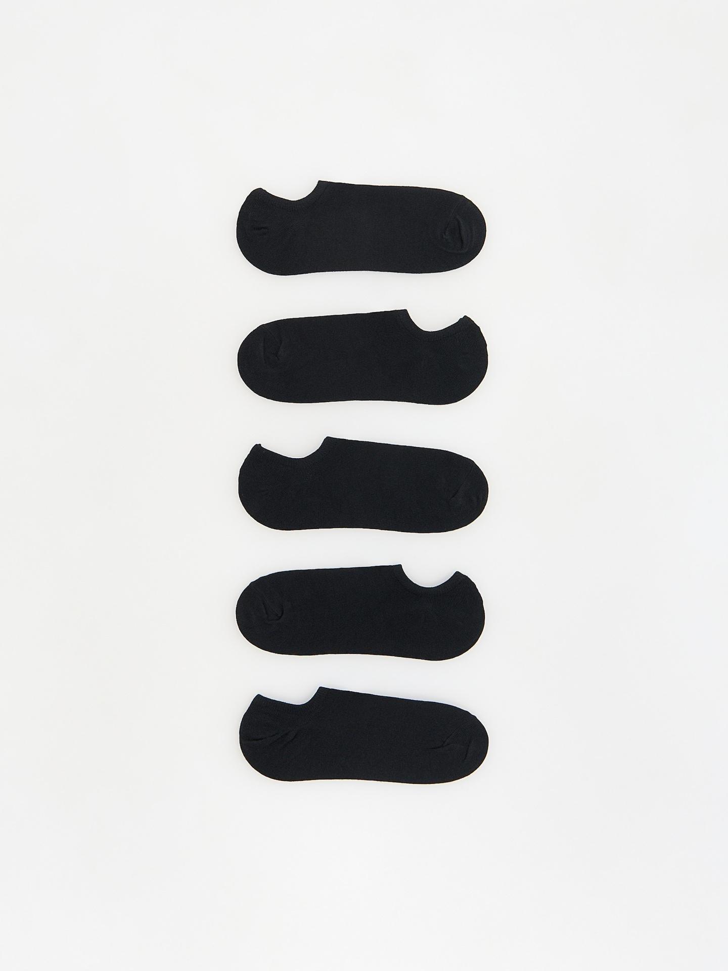 Black 5 Pack Ankle Socks, , large image number 0
