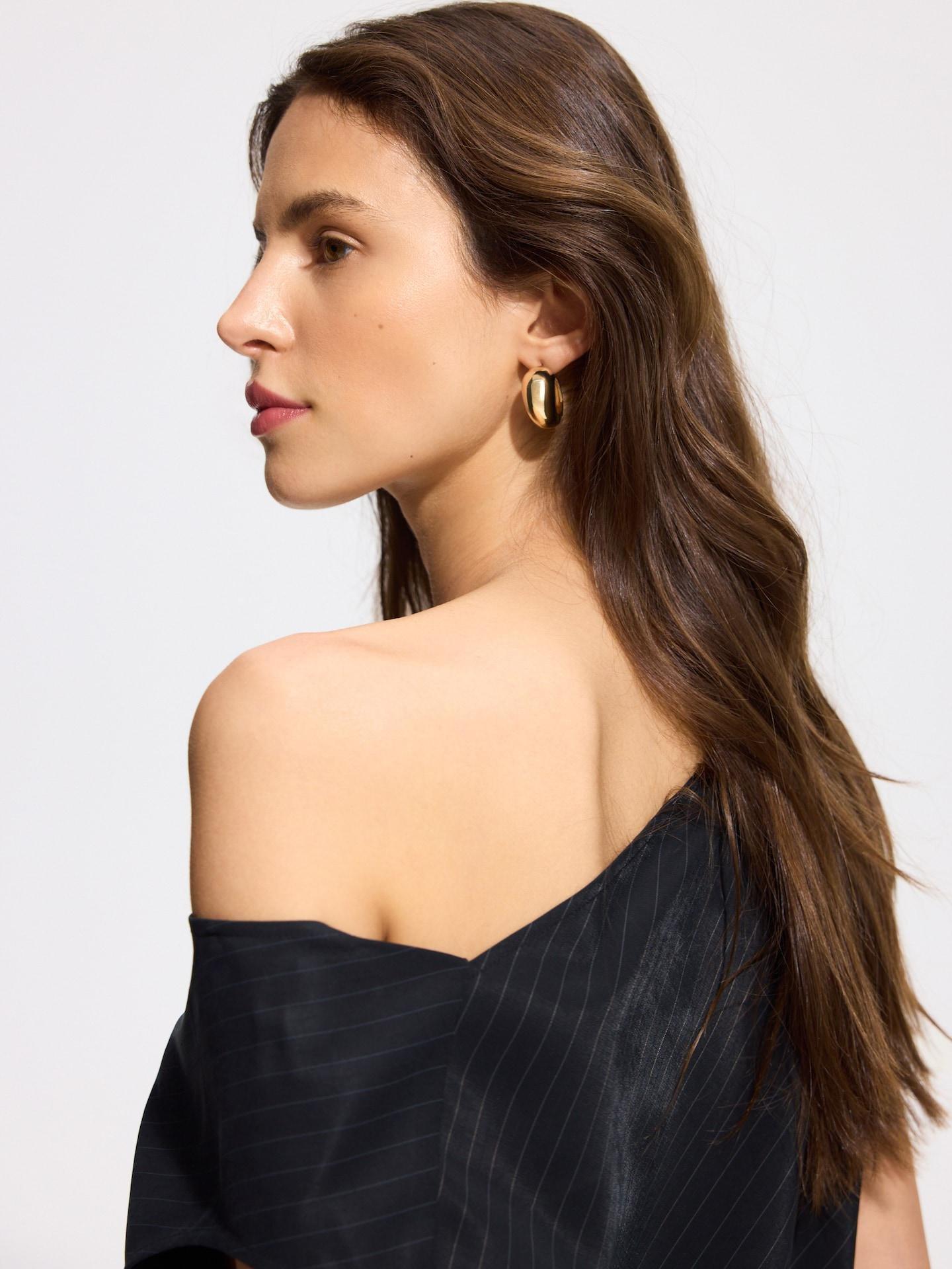 Gold Teardrop Earrings, Golden, medium