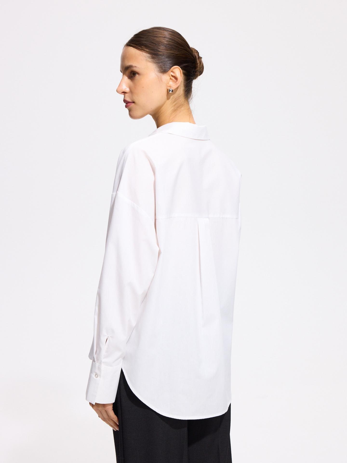White Cotton Shirt, White, medium