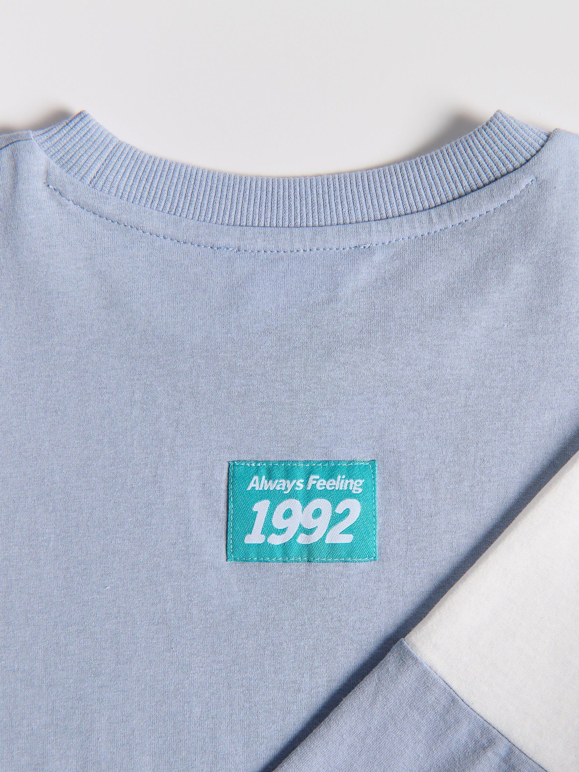 Blue Cotton T-Shirt With Print, Blue, large image number 2