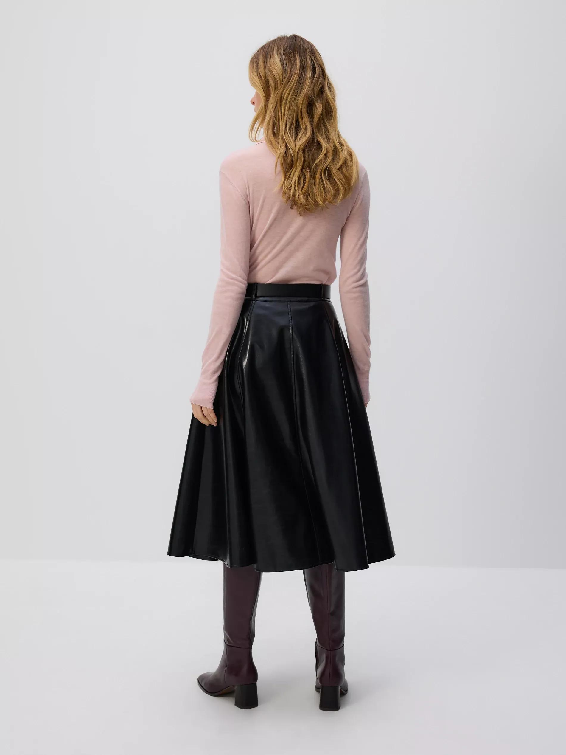 Black Skirt With Belt, Black, large image number 1