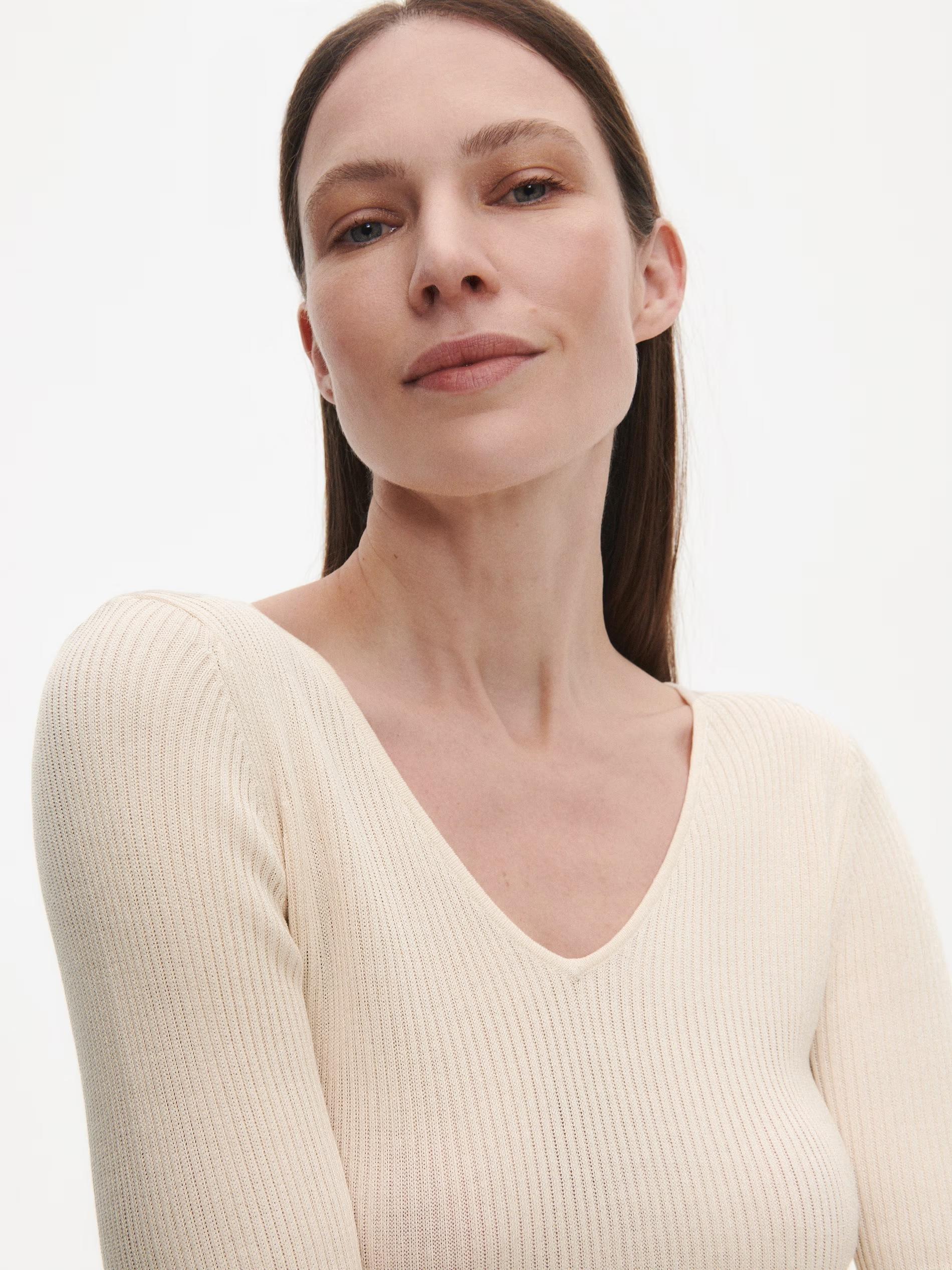 Beige Premium Tencel Lyocell Dress, , large image number 1